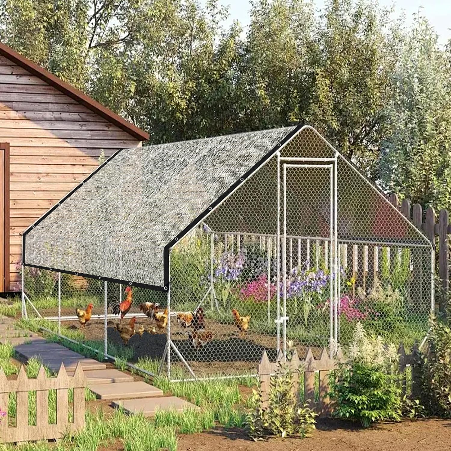 Thumbnail 4 de BXAEYIPOR Filet d'ombrage argenté – Filet d'ombrage de jardin, 80 % d’ombre, 100 % pratique