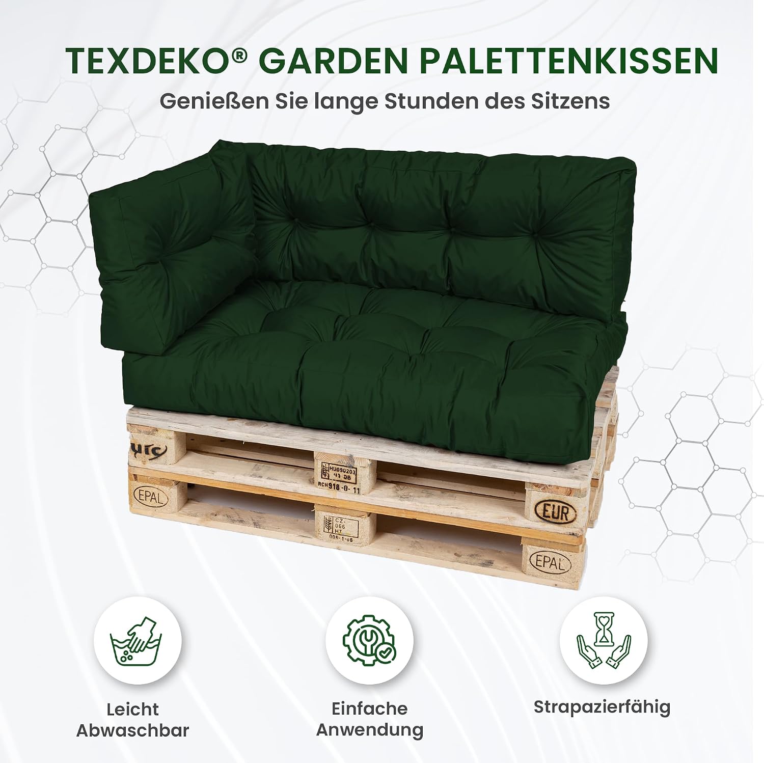 Thumbnail 1 de TexDeko Garden Palettenkissen 120x80x18 cm
