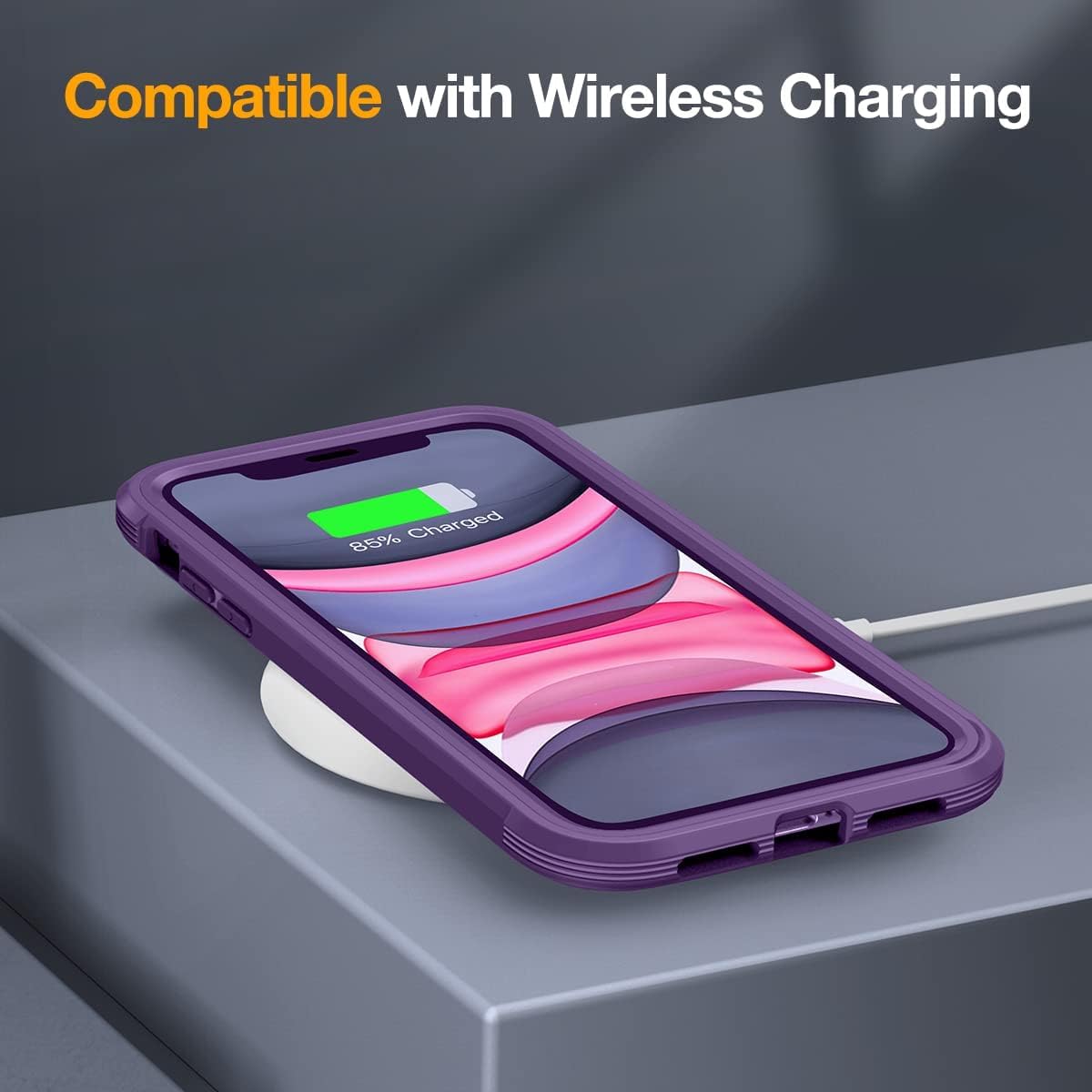 Thumbnail 4 de Miracase Glass Case for iPhone 11 (6.1”) – Built-in 9H Glass Screen Protector, Full-Body Shockproof Protection