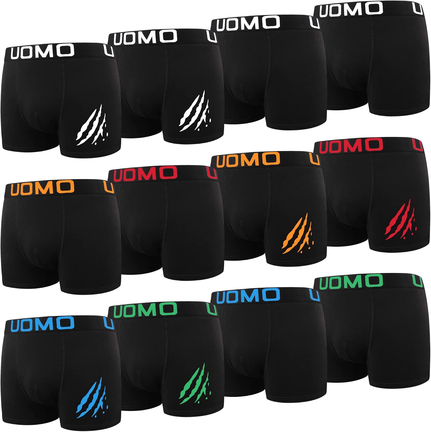 Detalle de L&K 8/12er Pack Herren Retroshorts Boxershorts aus Baumwolle (M–5XL), Vorteilspack ohne kratzenden Zettel 1119