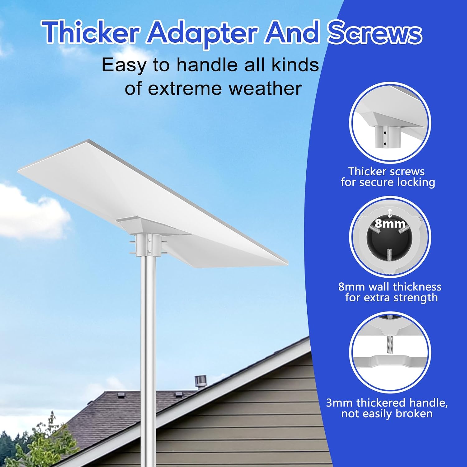 Detalle de Starlink Gen 3 Pipe Adapter & Mount – Thickened Pole Adapter for Gen 3 Standard Dish