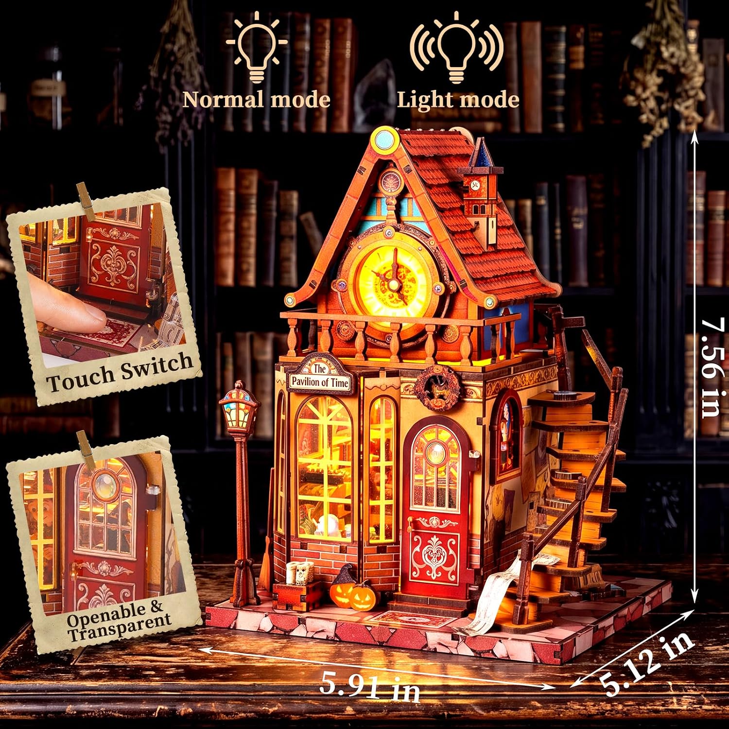 Detalle 2 de Xalugn Book Nook Kit, wooden