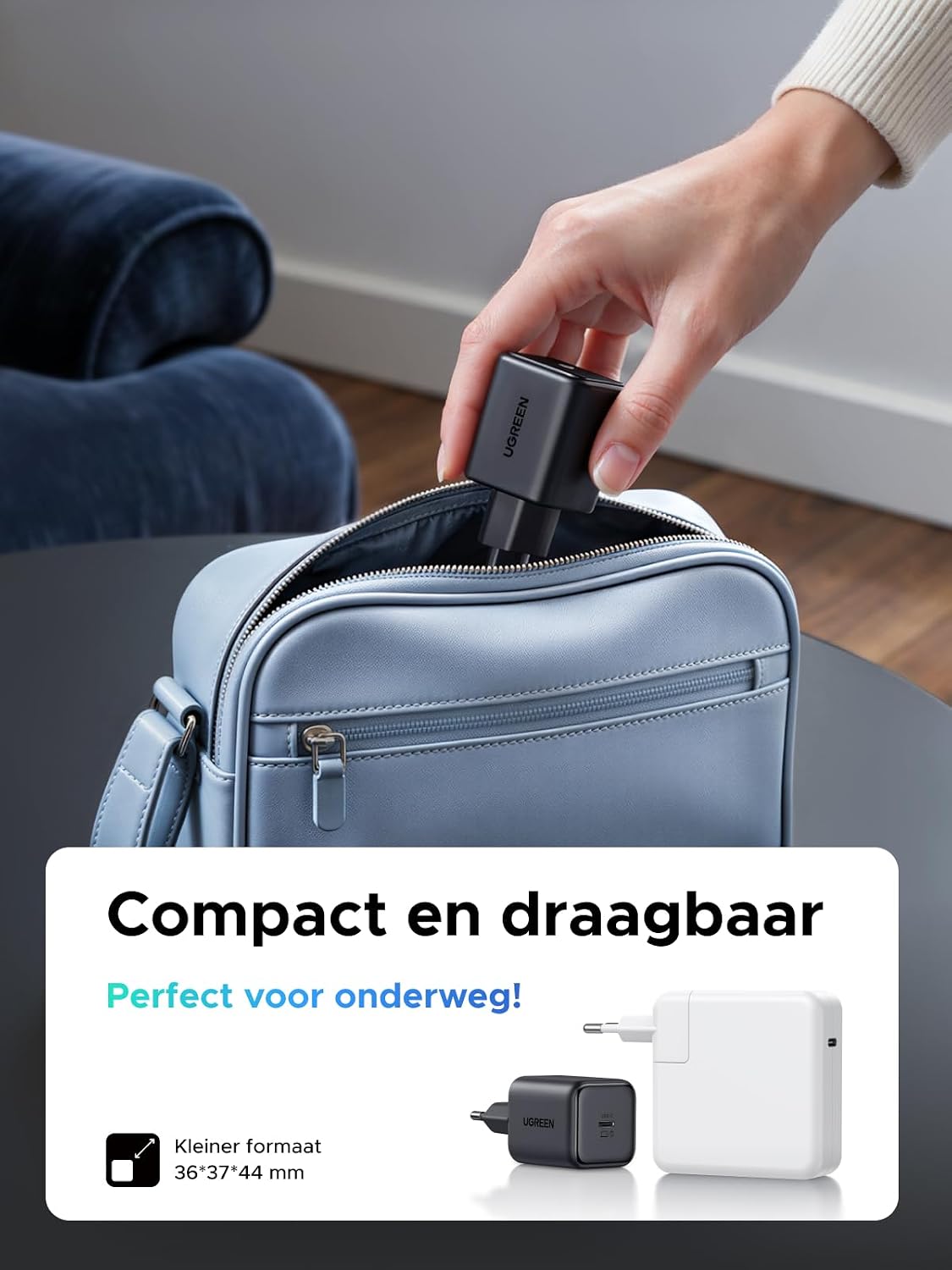 Thumbnail 3 de UGREEN 45W USB-C-oplader met PPS en GaN, inclusief kabel van 1,5 m
