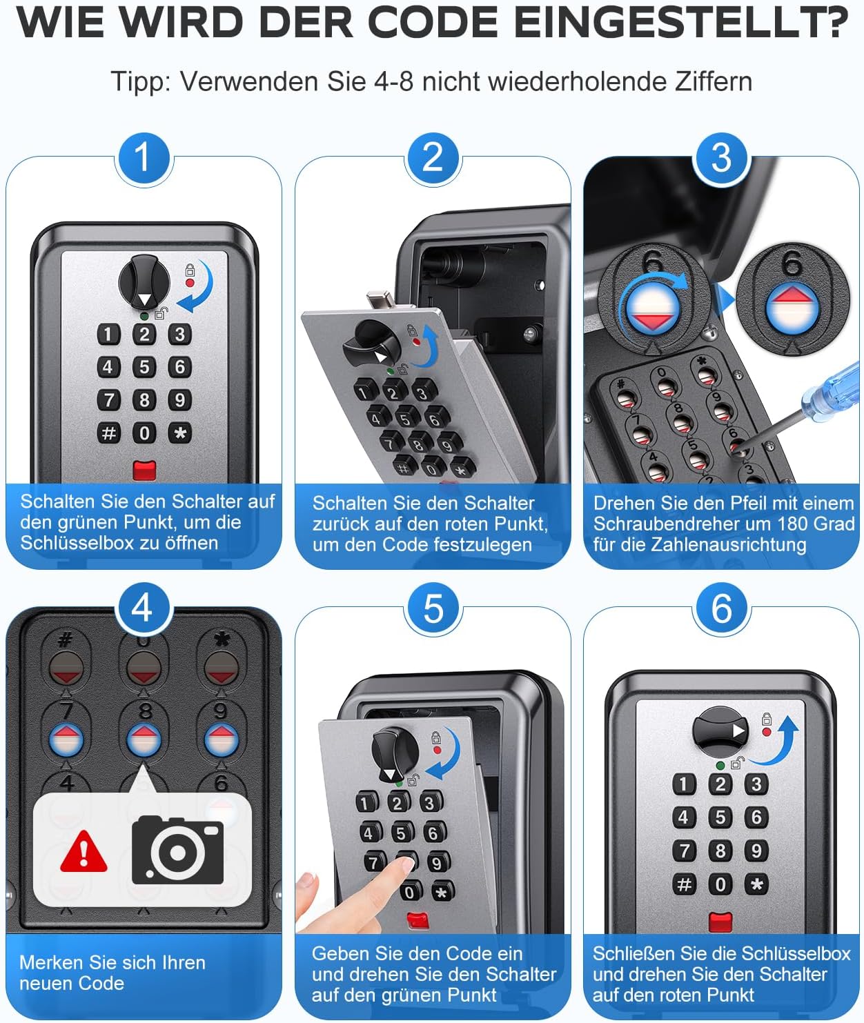 Thumbnail 5 de Mohard Schlüsseltresor Zahlenschloss 12-stellig 🔐