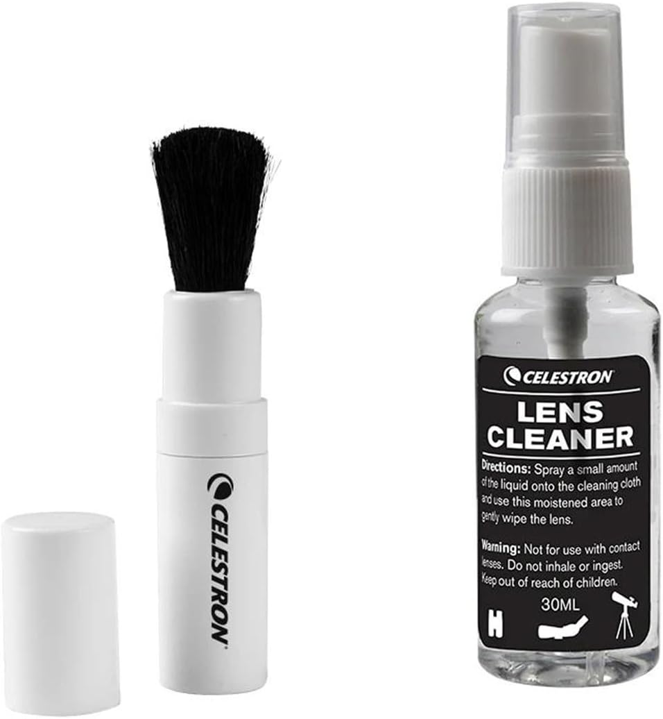 Thumbnail 2 de Celestron 93576 Kit pulizia obiettivo: kit completo per ottiche con 10 salviettine, liquido detergente, panno e spazzola retrattile