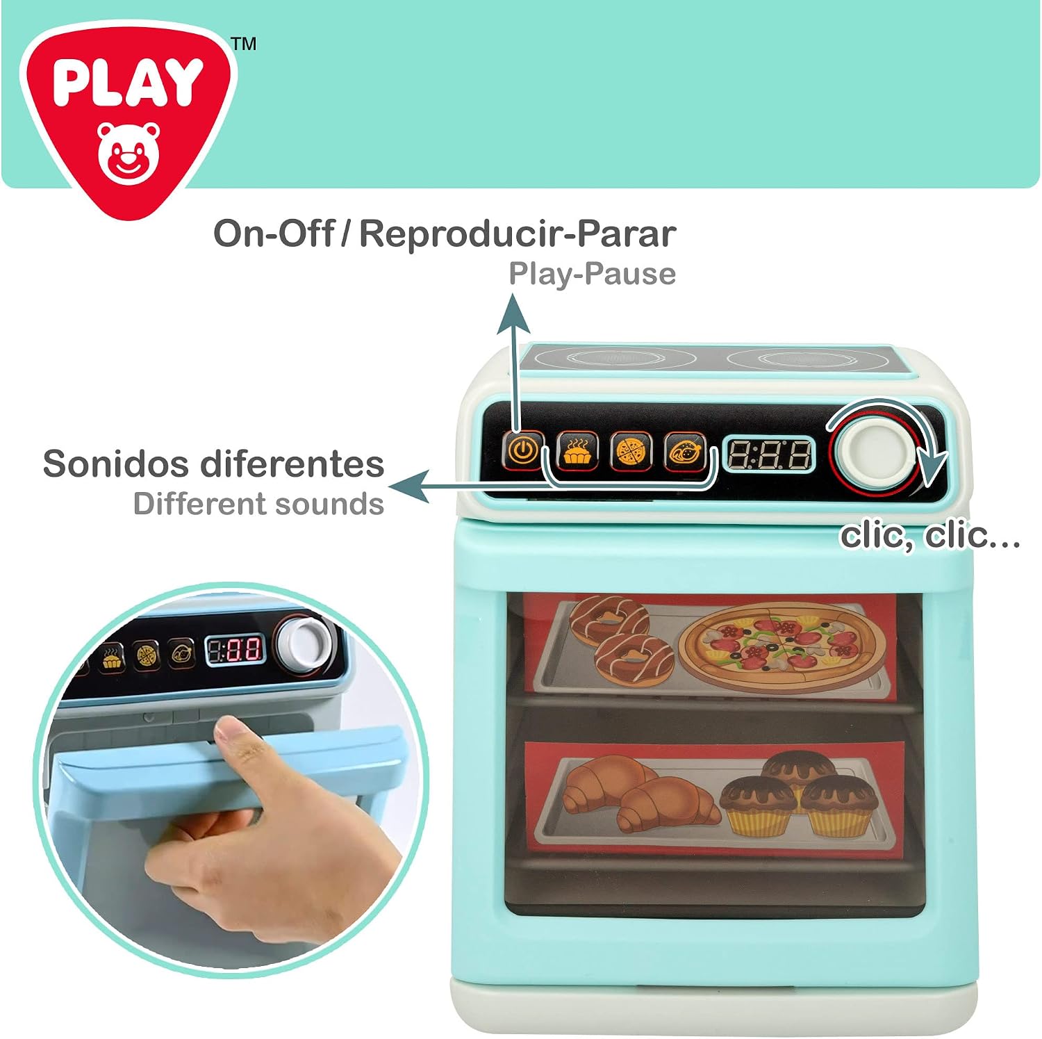 Thumbnail 2 de ColorBaby 46901 Play toy oven with lights, sounds and removable trays