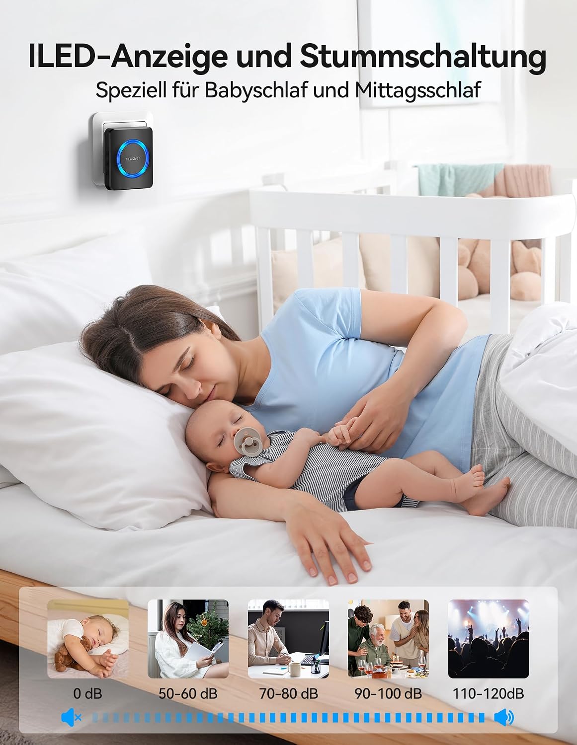 Thumbnail 5 de TECKNET Funkklingel 600 m Reichweite mit IP65
