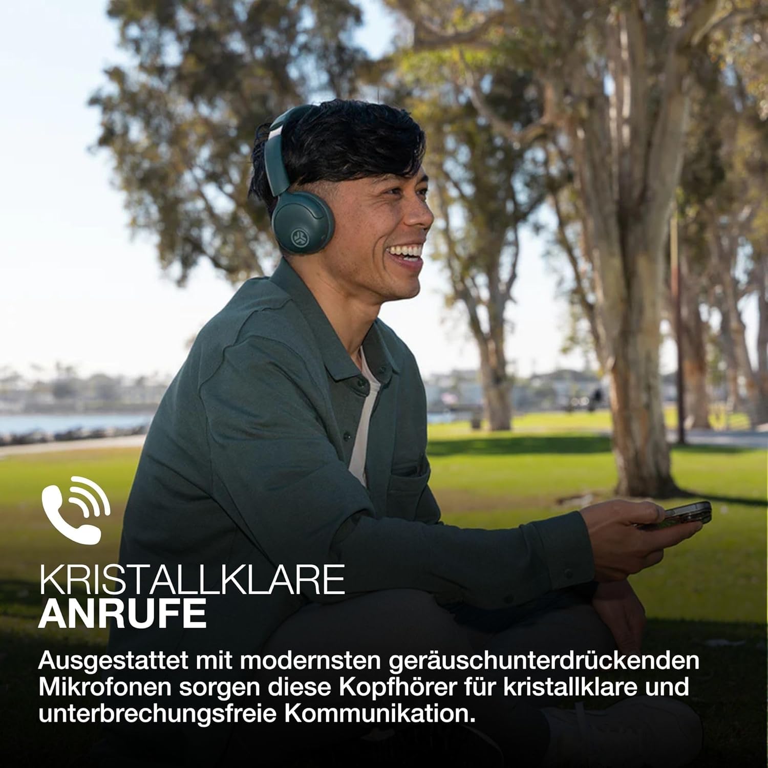 Thumbnail 5 de JLab Go Lux ANC Kopfhörer (Hybrid ANC, Bluetooth, Mikrofon) – kabellose On-Ear Lösung in Salbei