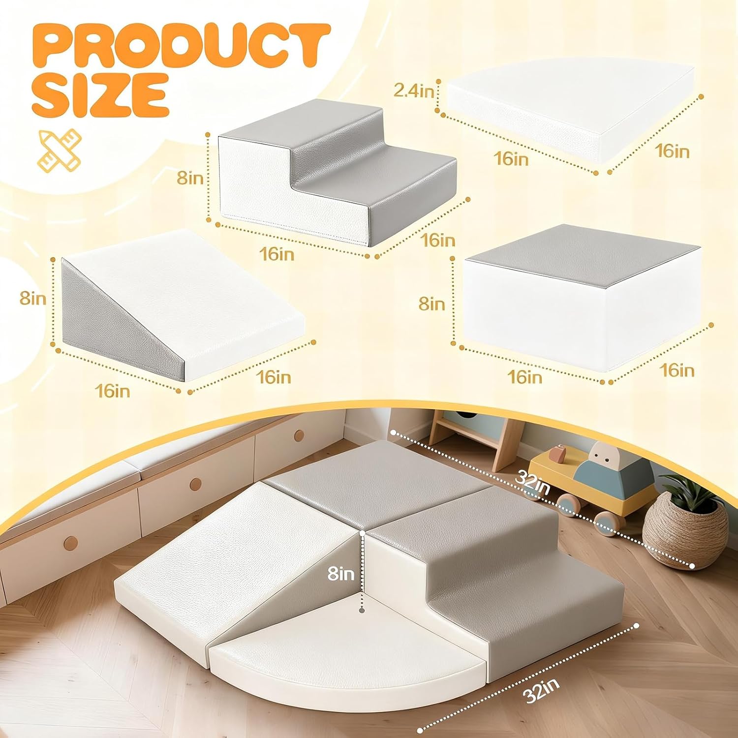 Detalle de Sumbababy 4-Piece Climbing Foam Blocks