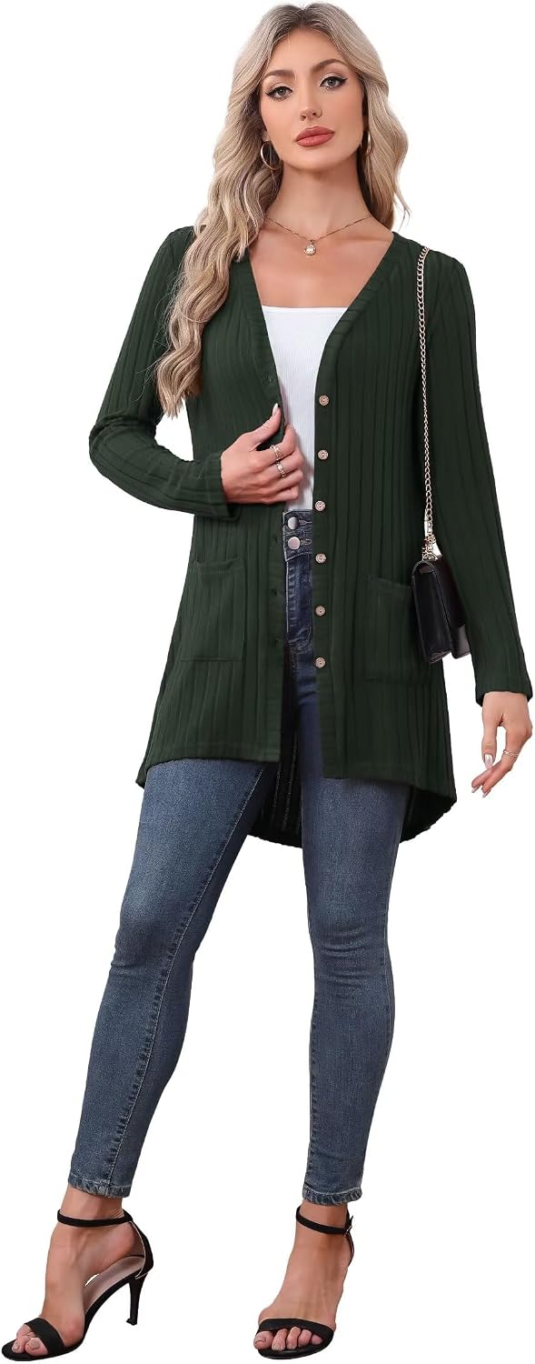 Detalle 2 de YGJIEGENG Women's Cardigans: Lightweight Open-Front Knit With Pockets