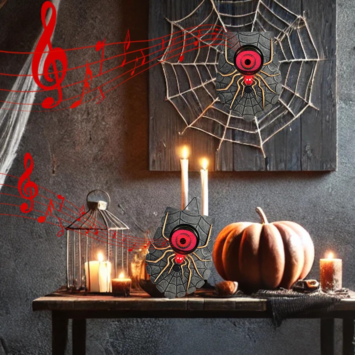 Thumbnail 5 de KEELYY Halloween Augapfel Türklingel – Leuchtende Augen und gruselige Sounds