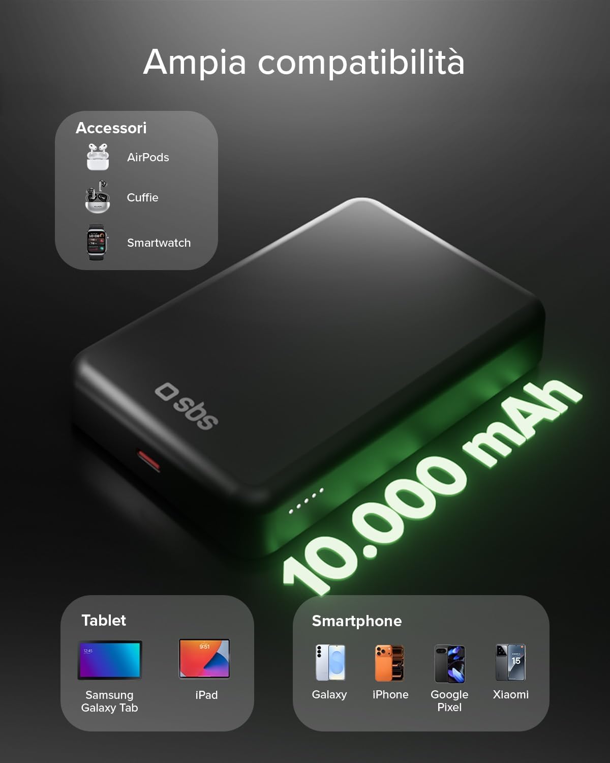 Thumbnail 2 de SBS Qi2 Power Mag 10K 10000mAh wireless
