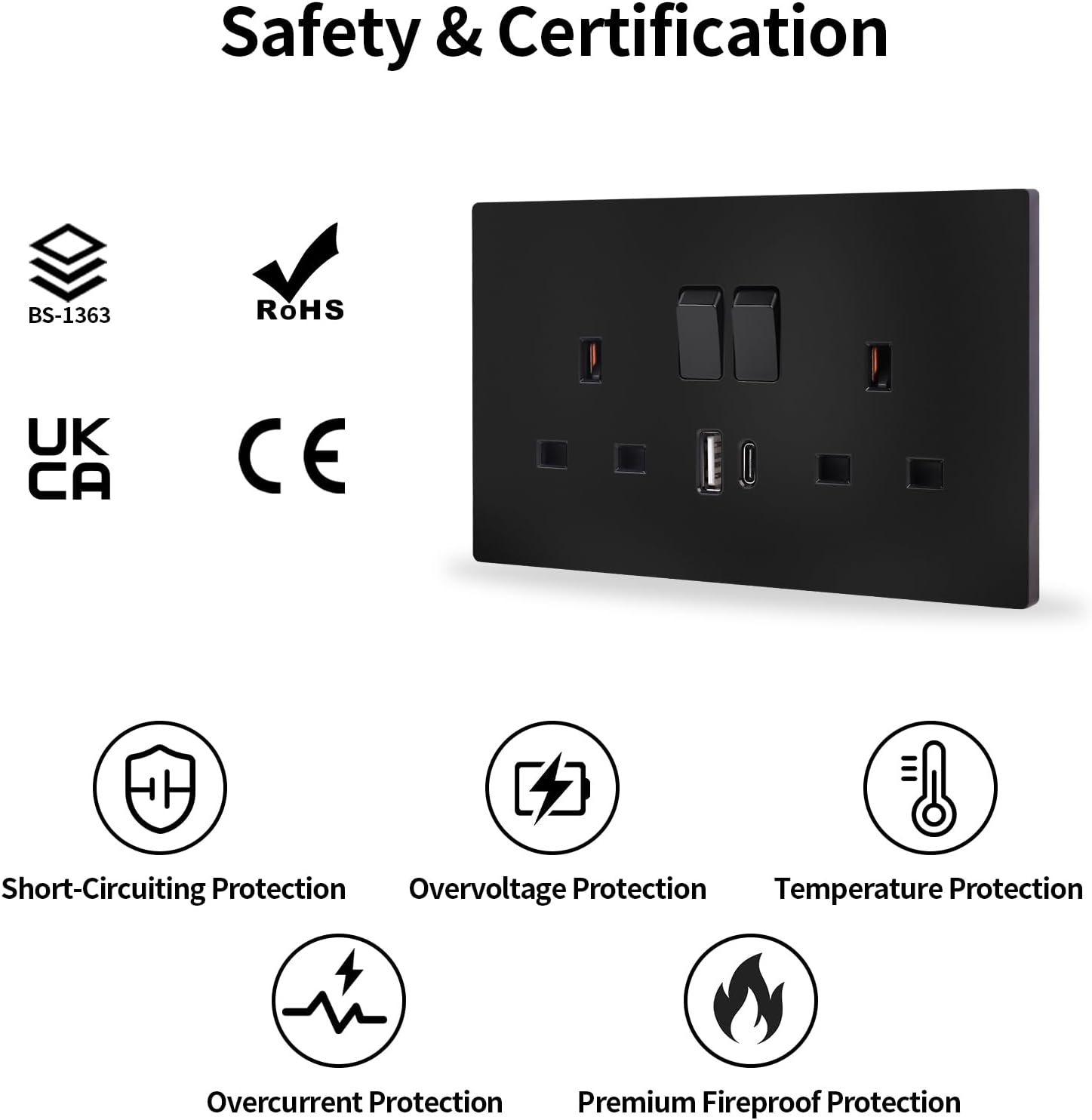 Thumbnail 2 de JIMEIDA double switched power socket 5-pack