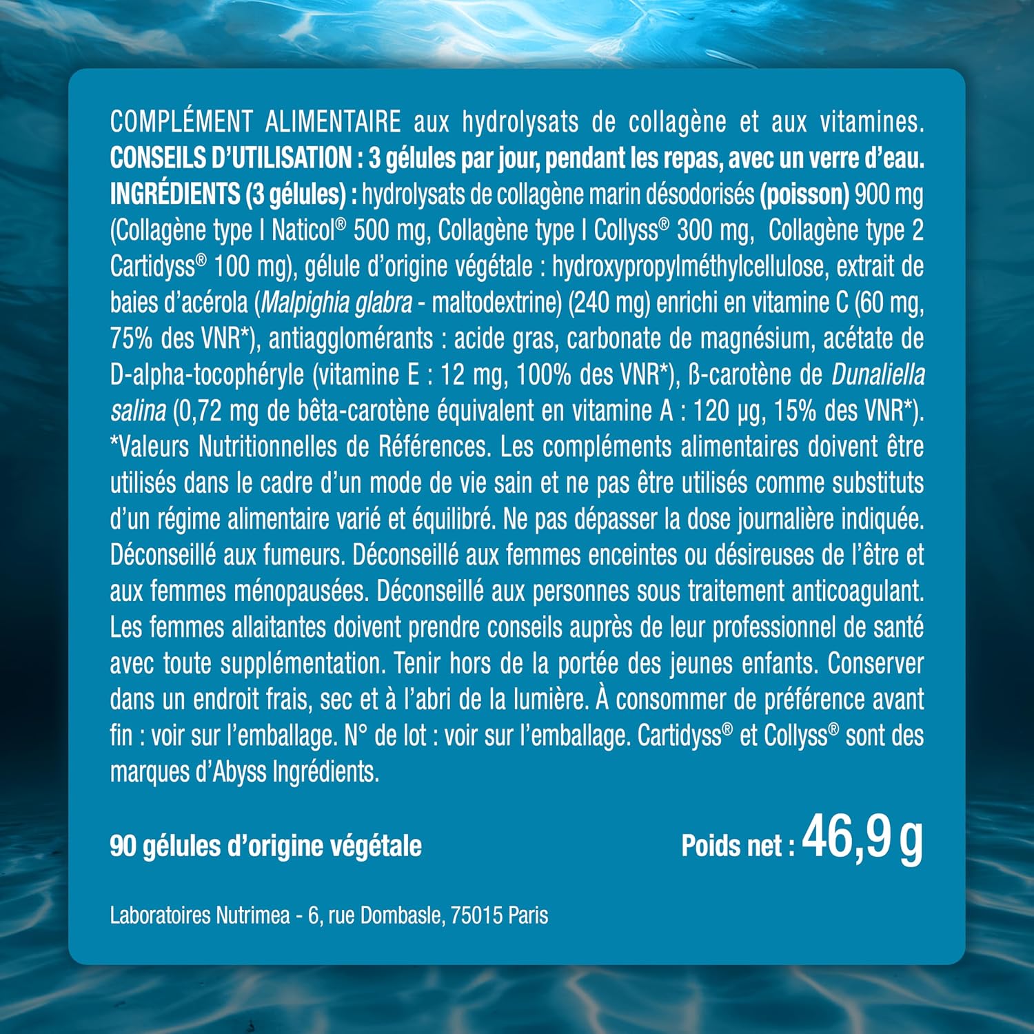 Detalle 2 de Nutrimea CollagĂšne marin type 1 900 mg pour peau et articulations đ
