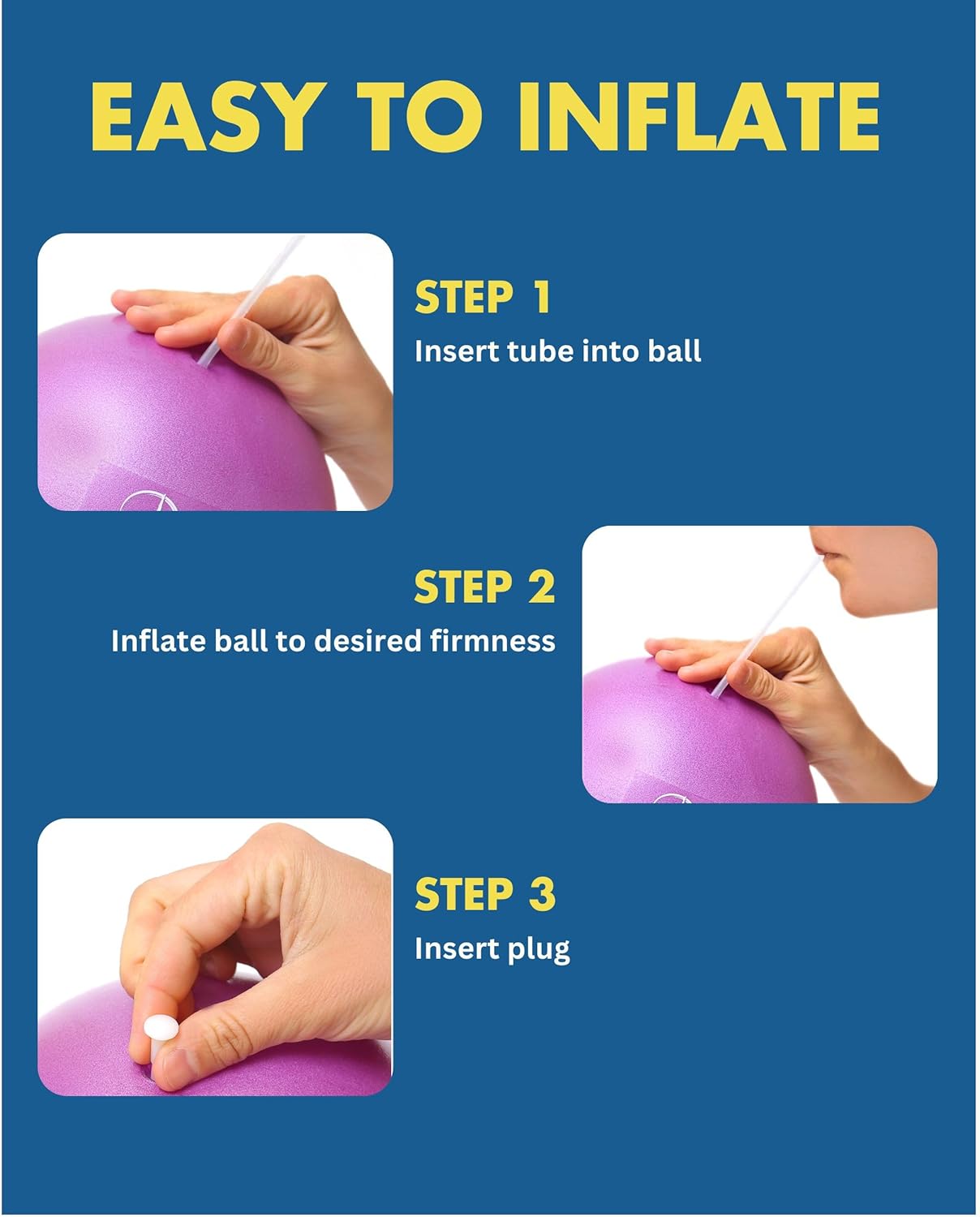 Detalle de ProBody Pilates Ball Small — 9 Inch Small Exercise Ball (Blue) by ProBody Pilates