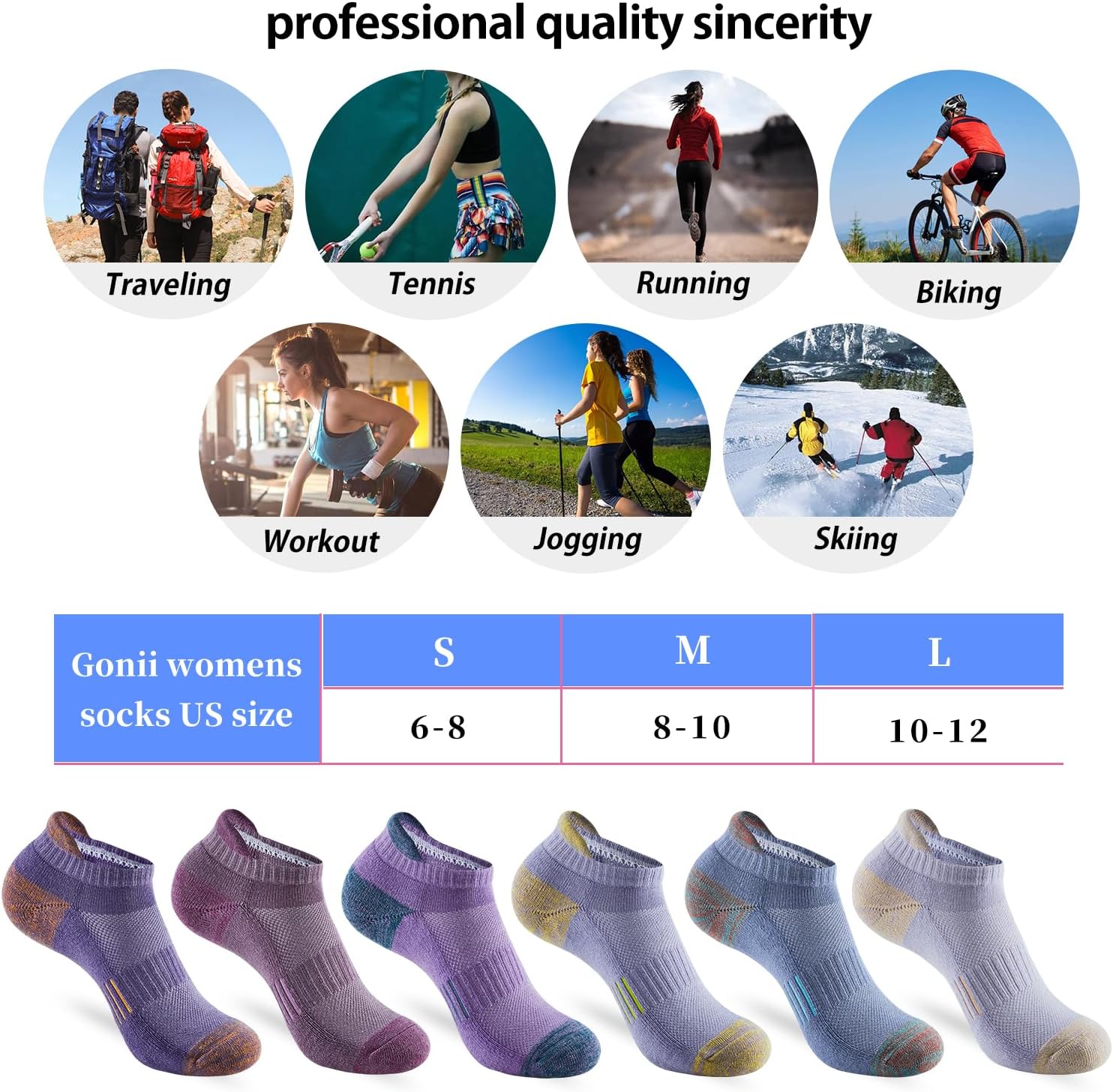Thumbnail 6 de ATBITER Women's Ankle Socks, 6 Pairs