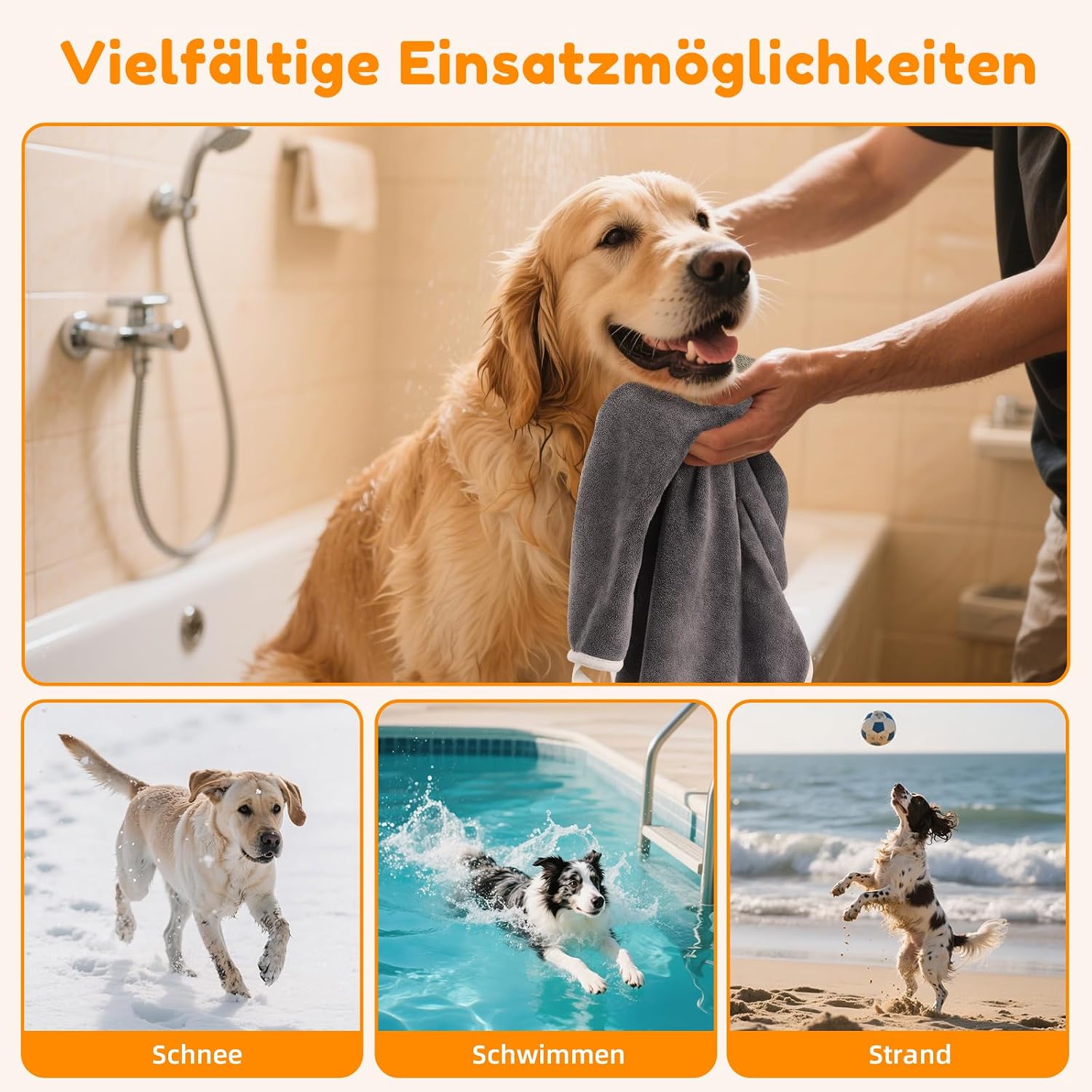 Detalle 2 de Laamsamling 2er Set Hundehandtücher 75 x 35 cm