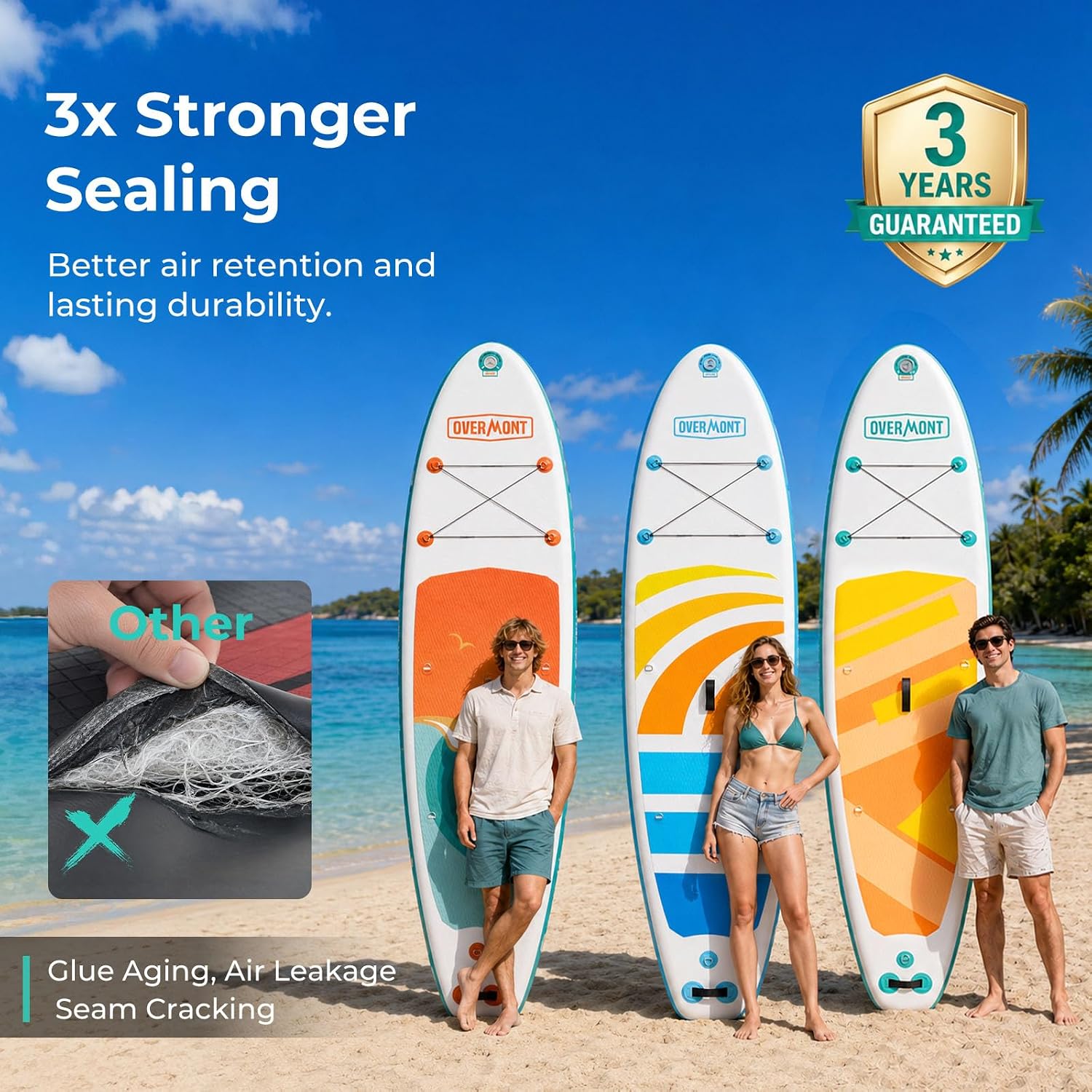 Thumbnail 6 de Overmont Inflatable Stand-Up Paddleboard 10'6