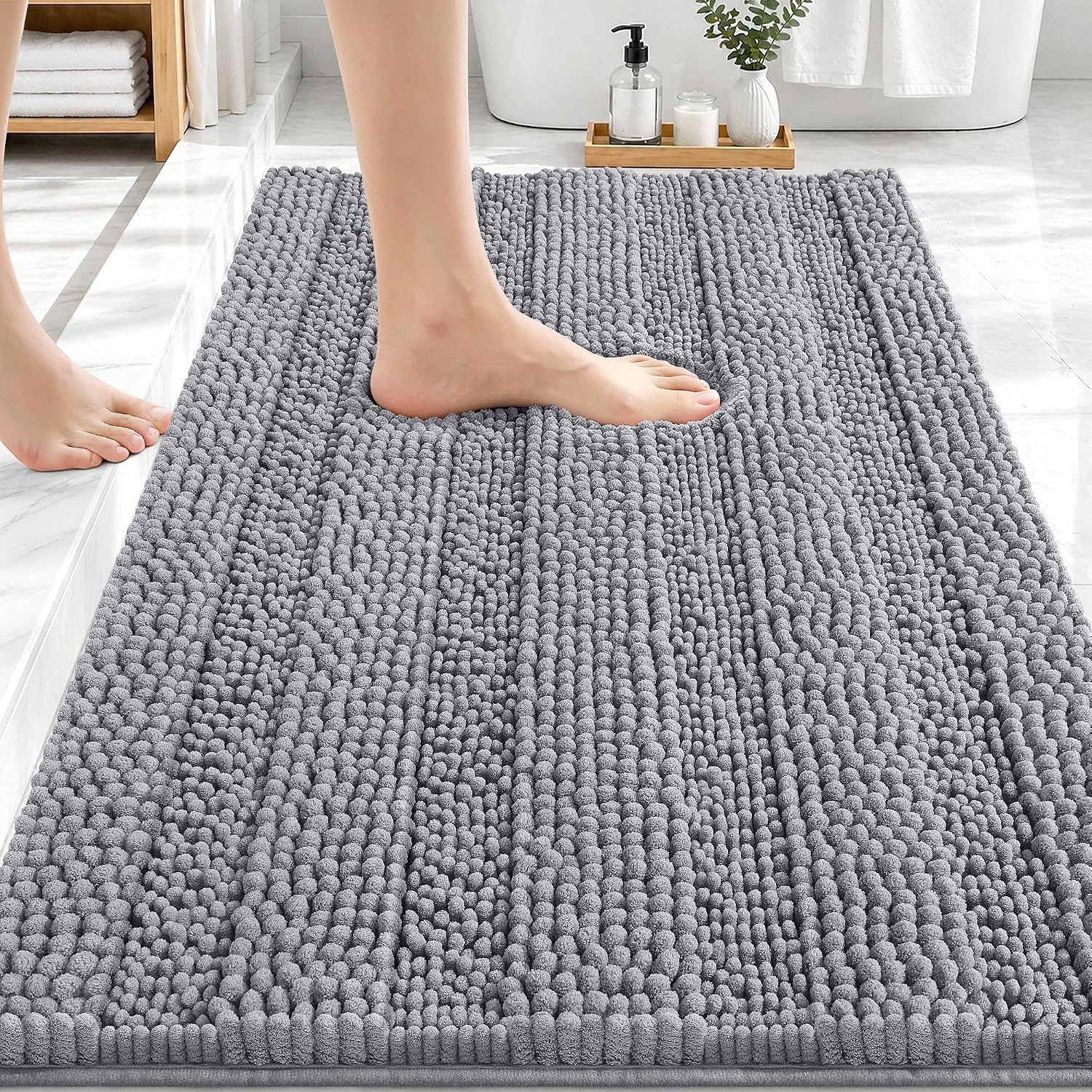 Detalle de OLANLY 30x20 Bathroom Rugs 🛋