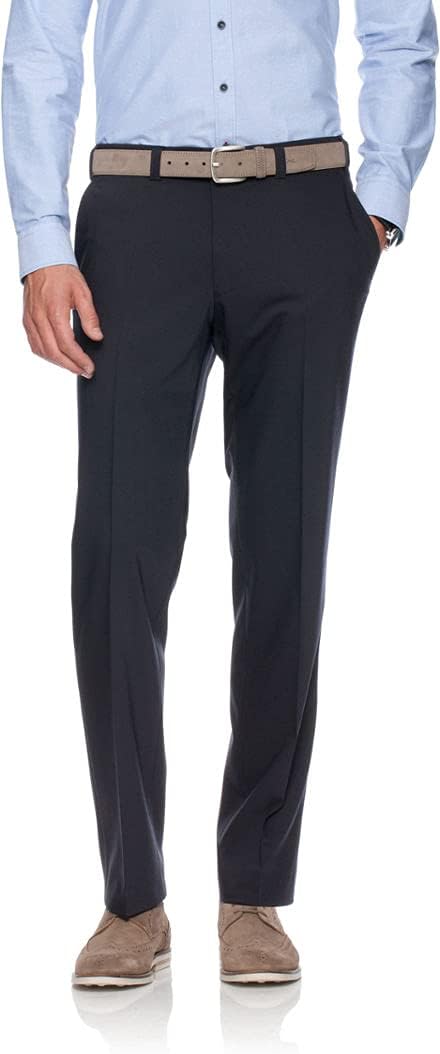 Detalle de EUREX by Brax Herrenhose Jan Flatfront aus Schurwollmix – Regular Fit mit durchdachter Ausstattung