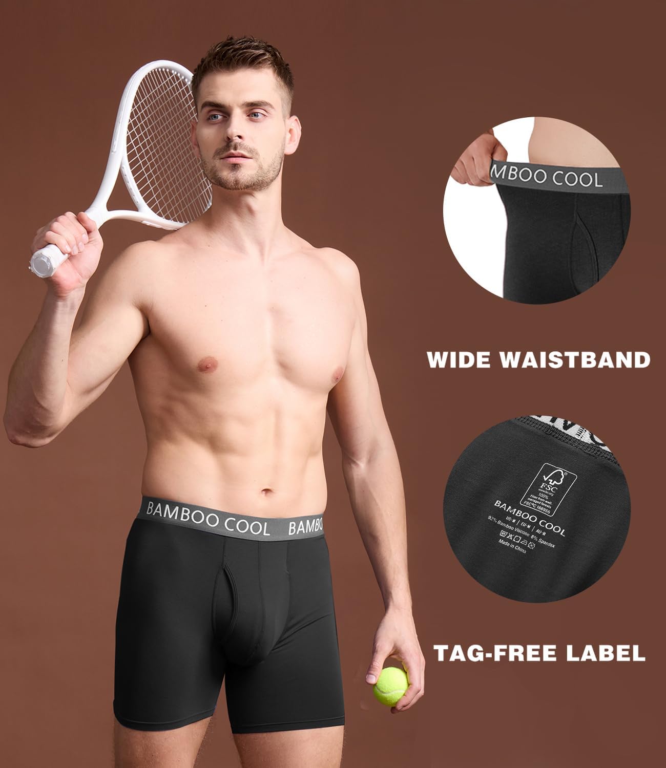Detalle 2 de BAMBOO COOL Bamboo Boxer Briefs