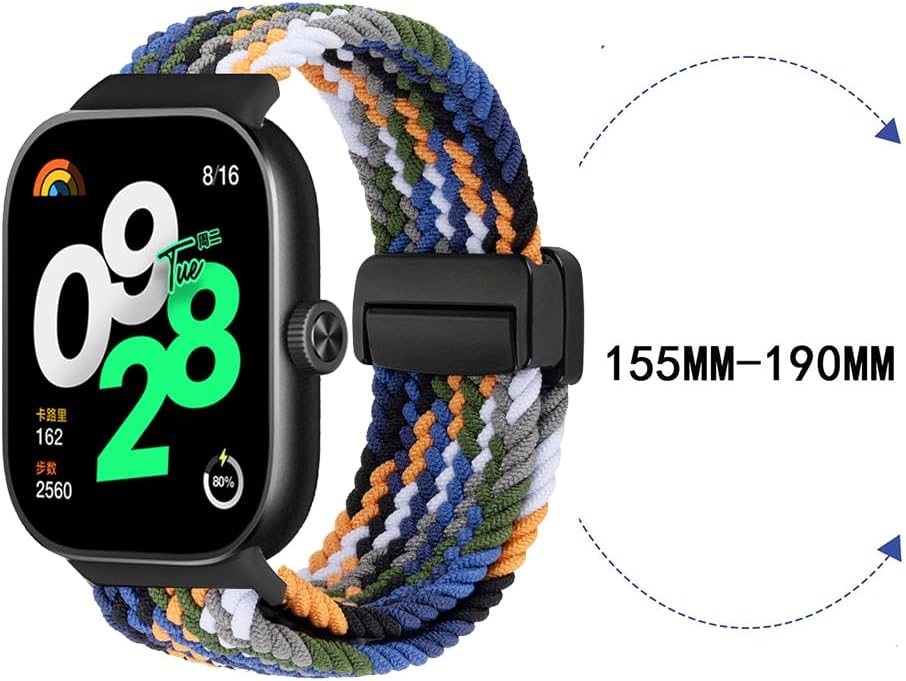 Detalle 2 de FYISWHO Magnetic Nylon Watch Strap for Redmi Watch 4/5 and Xiaomi Smart Band 8 Pro/9 Pro