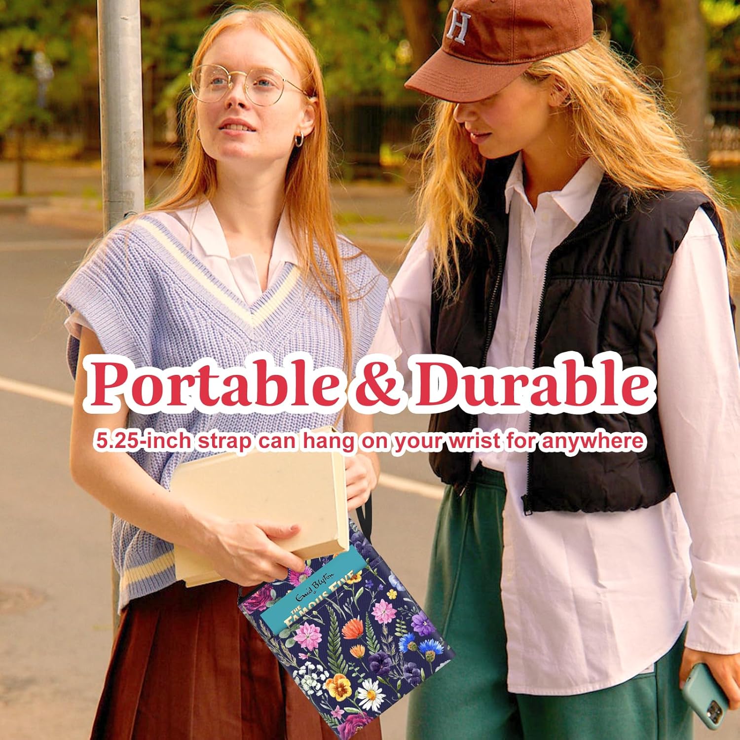 Thumbnail 4 de OffiEase Book Sleeve Pouch Cover Protector for Paperback (Blue Black) with Zipper