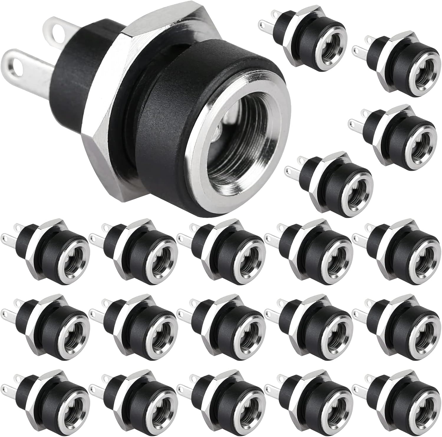 Detalle de CLDIY DC-025 2,5 mm Panelmontage DC-Steckdose – 20 Stück