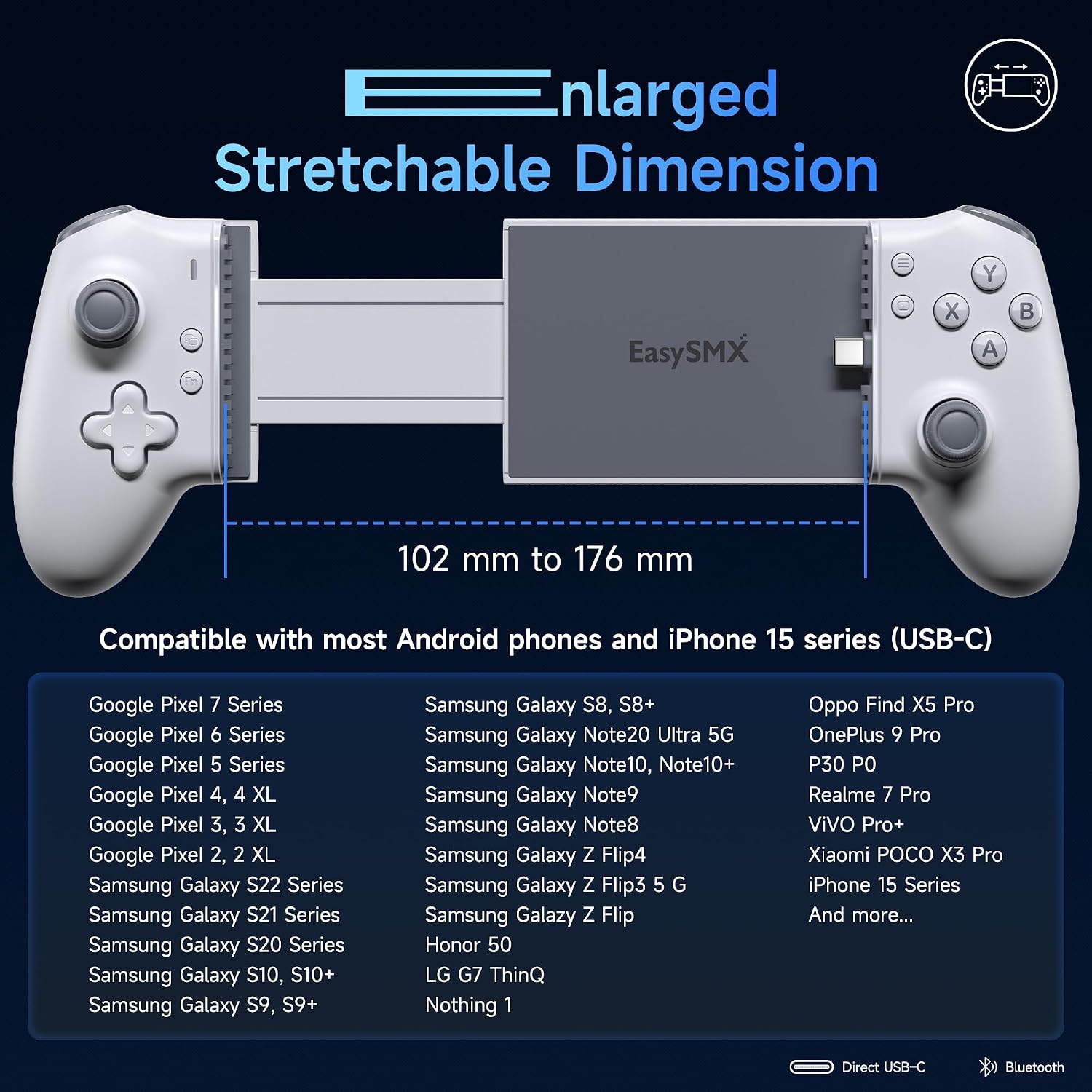 Detalle de EasySMX M15 Type C mobile gaming controller