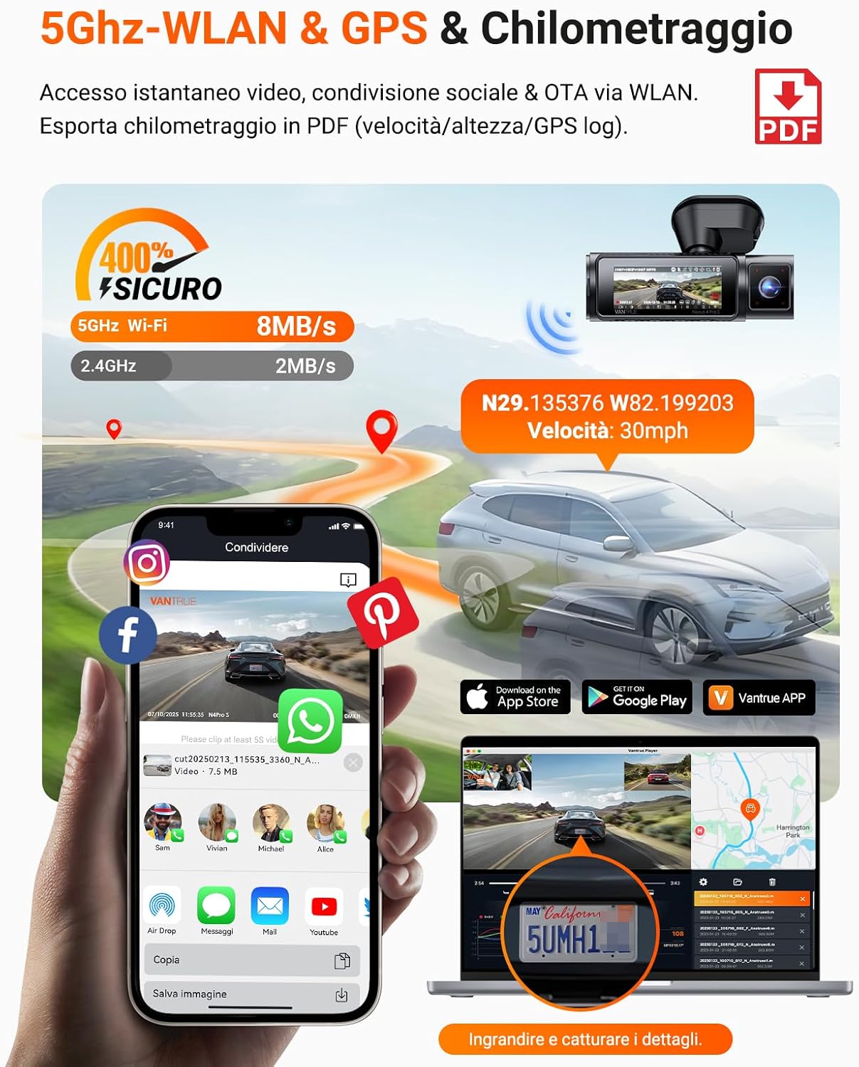 Detalle 2 de VANTRUE N4 Pro S Dash Cam 4K