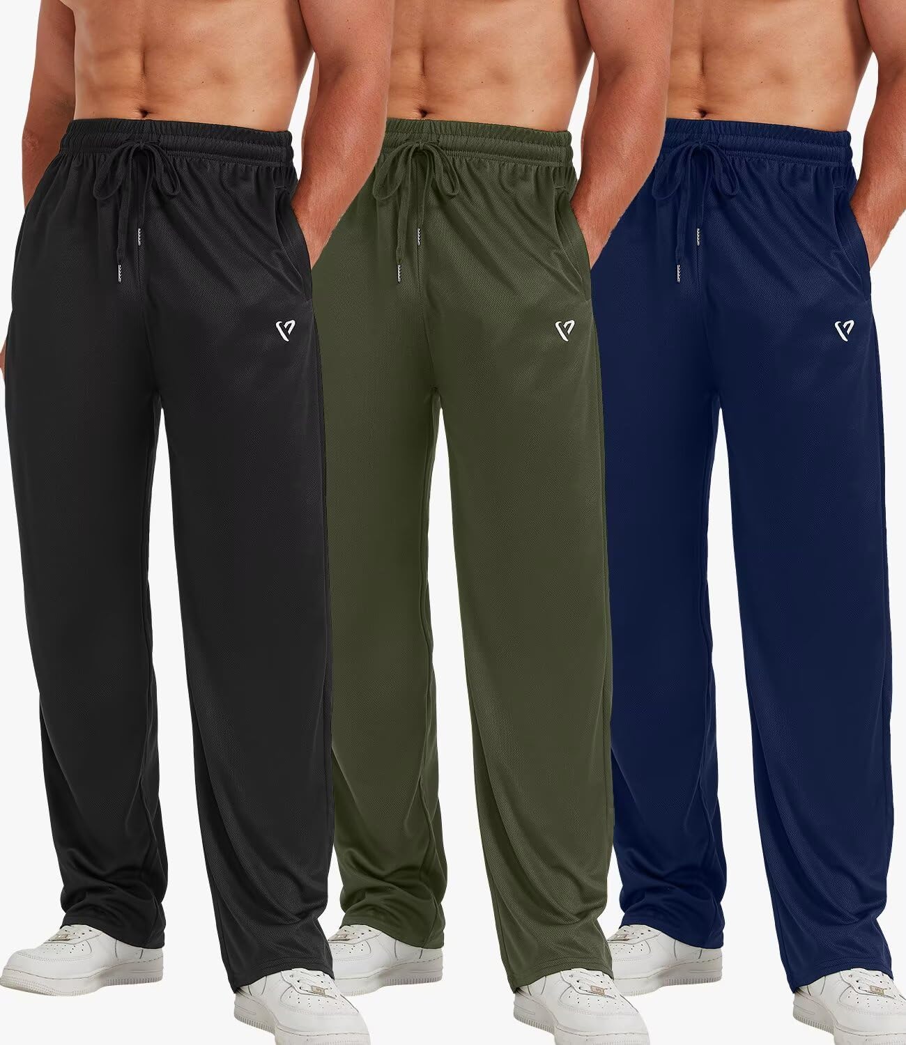 Detalle 2 de 5 Pack Mens Sweatpants Joggers with Zip Pockets