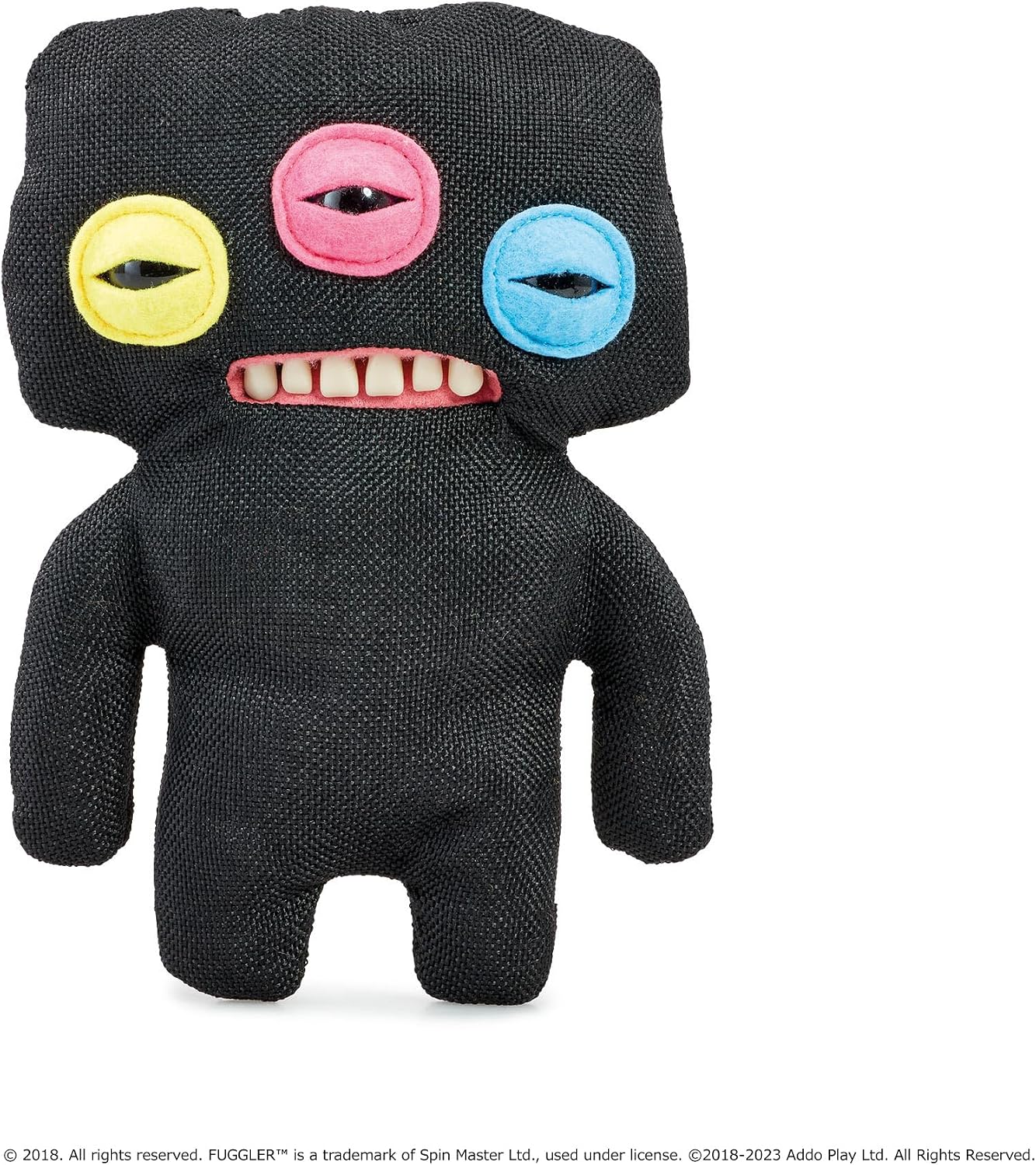 Detalle de ファグラー ラボミスフィット Annoyed Alien ぬいぐるみ、三つ目とヒョウ柄が特徴