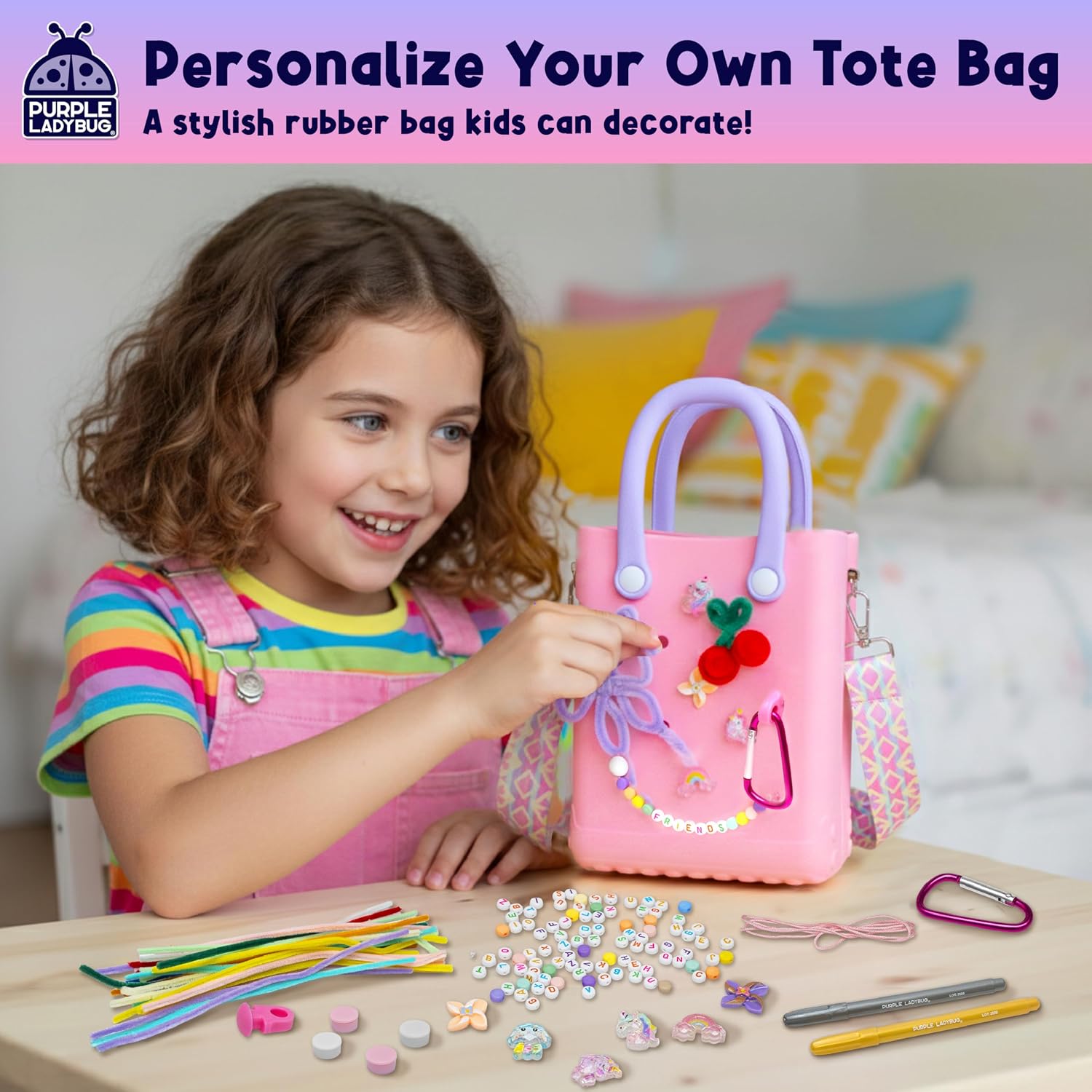 Detalle de Personalized Summer Beach Bag Craft Kit for Girls
