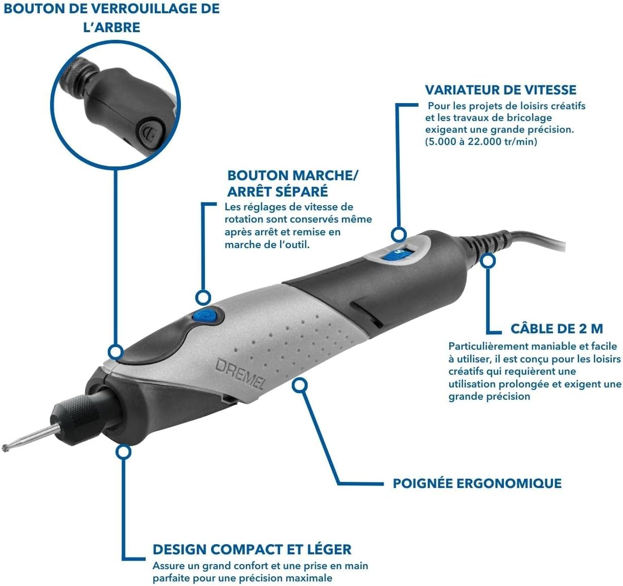 Thumbnail 2 de Dremel 2050 Stylo+ outil rotatif 22000 tr/min 🛠️
