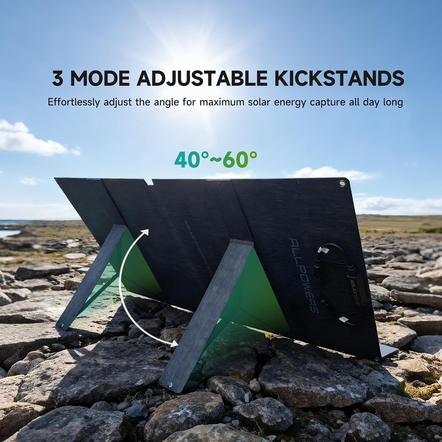 Detalle de ALLPOWERS SOLAX SE100 100W Foldable Monocrystalline Solar Panel