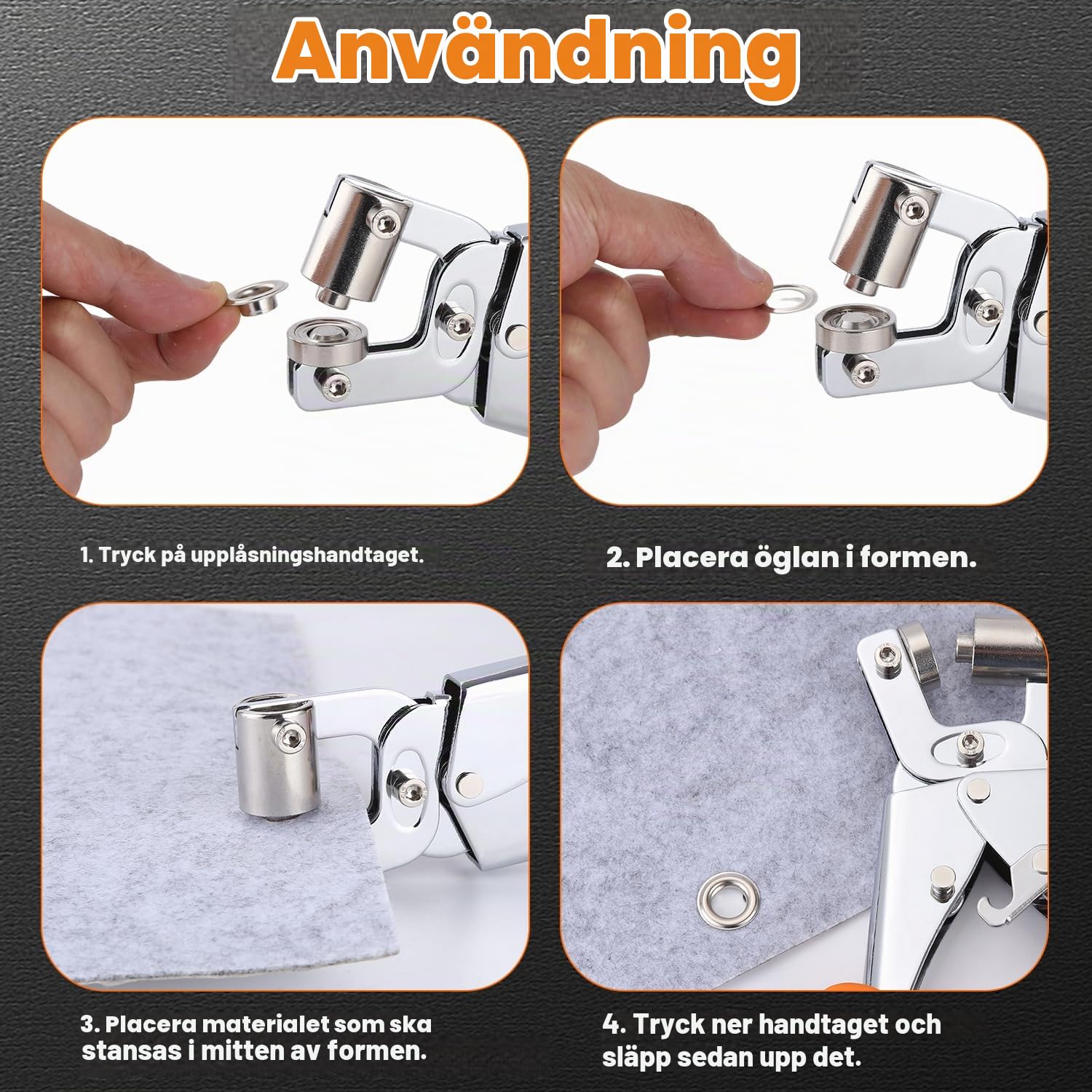 Thumbnail 6 de Yoxovo Oeillets pour baches öljettångsats med 300 öljetter, 10 mm