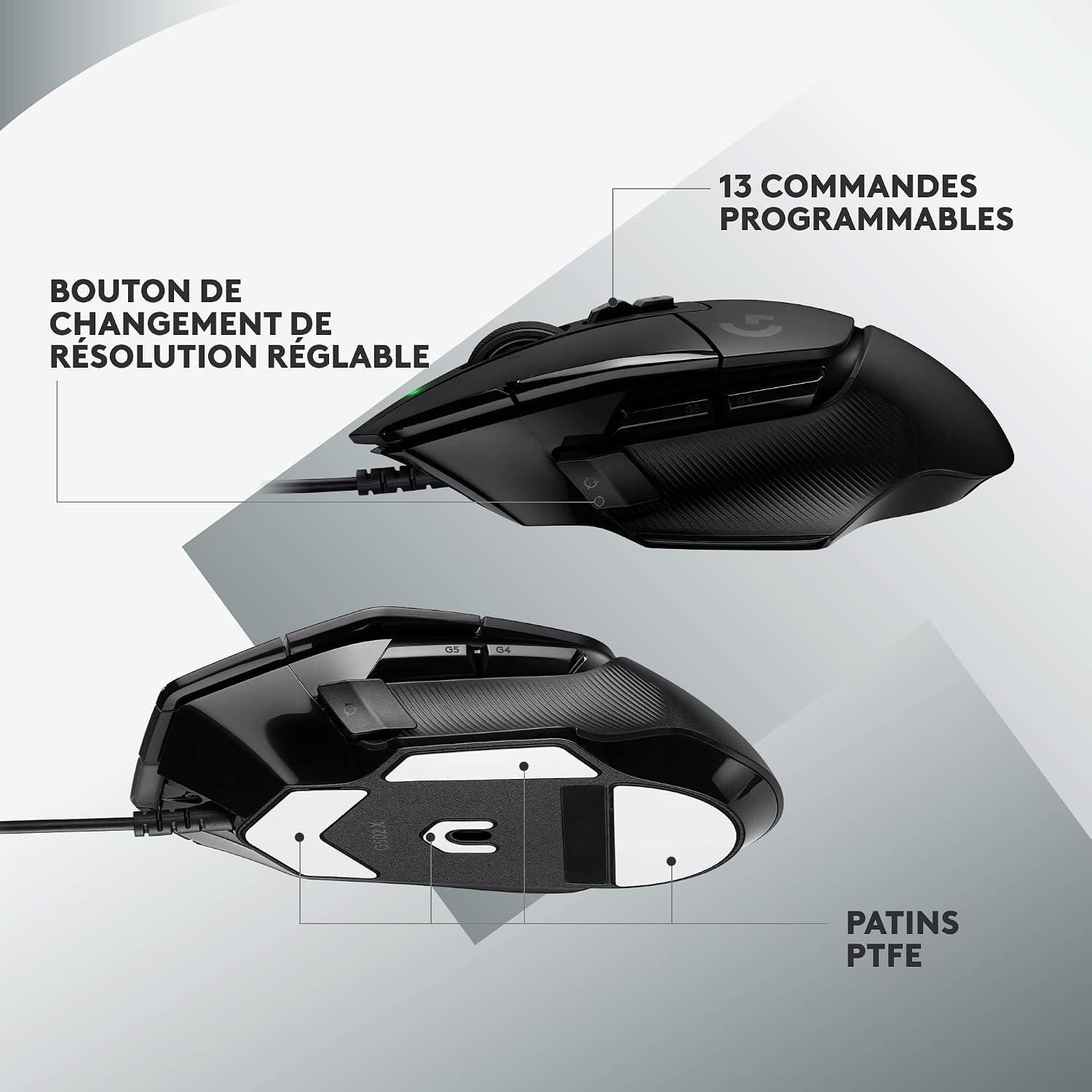 Detalle de Logitech G502 X – Souris Gaming Filaire de précision réinventée