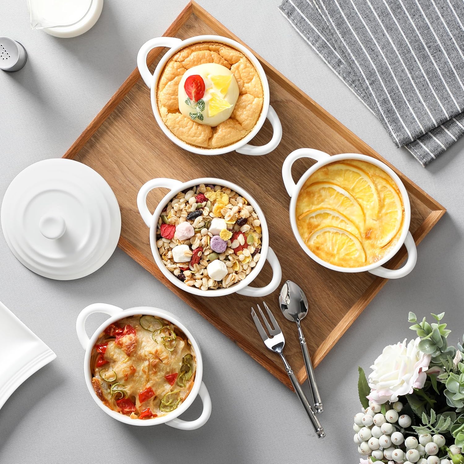 Thumbnail 4 de MALACASA Mini Cocotte Set 14 OZ 🍲
