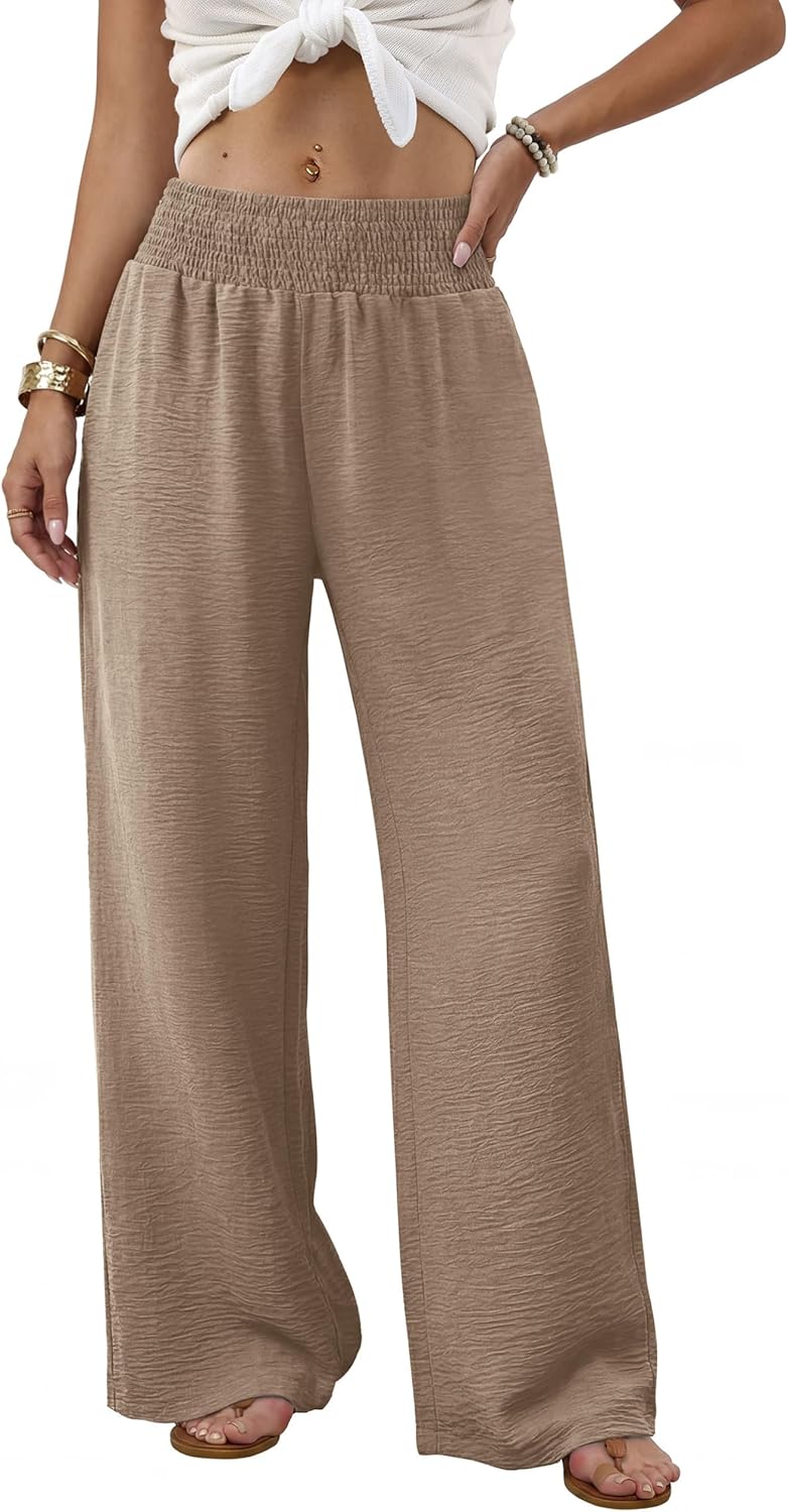 Thumbnail 1 de Sampeel Wide Leg Pants for Women – High Waist Trousers with Pockets
