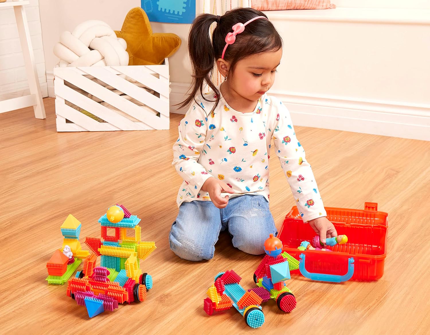 Detalle de B. Toys 44266 Bristle Blocks – klocki konstrukcyjne, 85 elementów