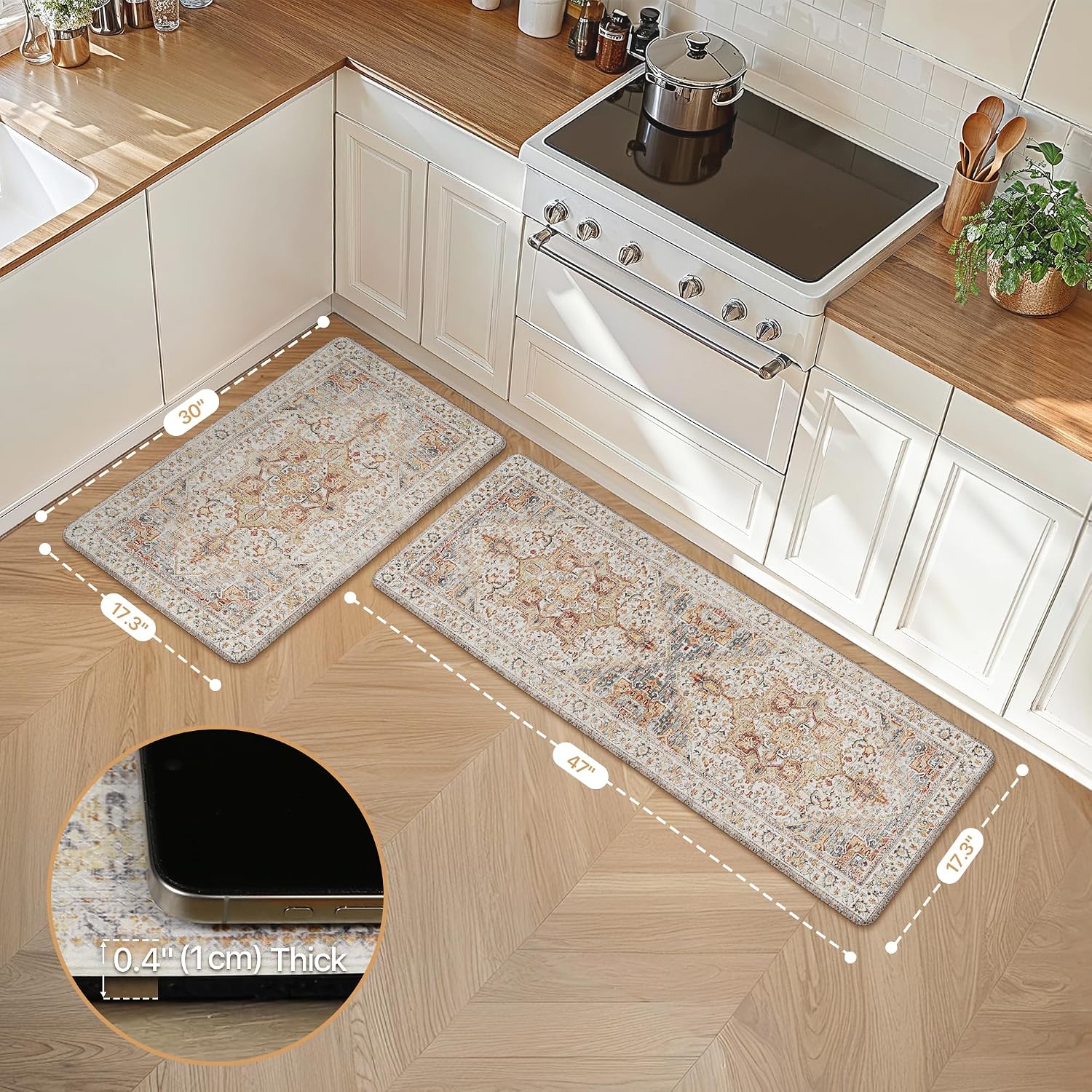 Thumbnail 1 de GENIMO Kitchen Mats for Floor (2-Pack) – Non-Slip, Waterproof Anti-Fatigue Floor Runners