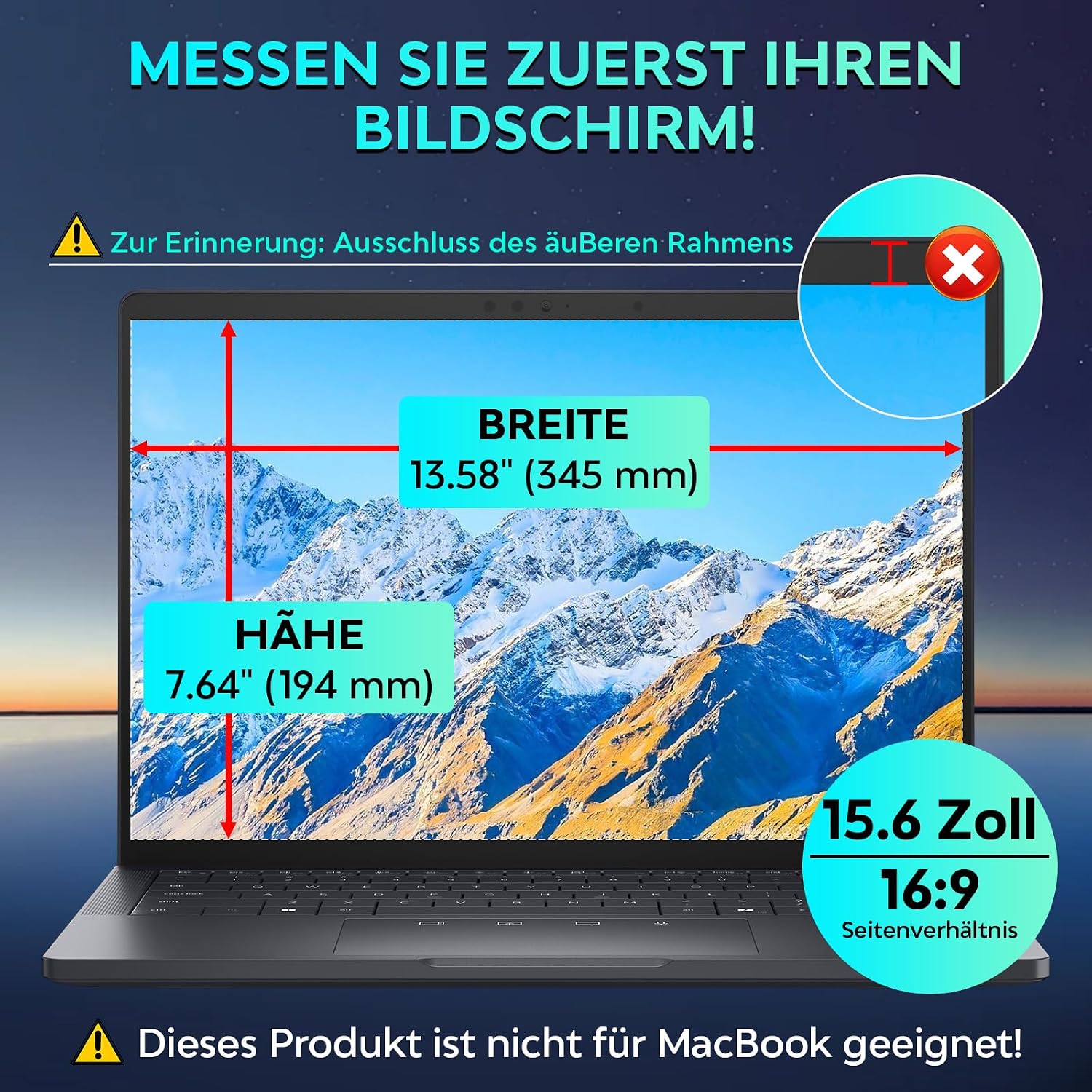 Thumbnail 1 de Sichtschutzfolie für Laptop 15,6 Zoll