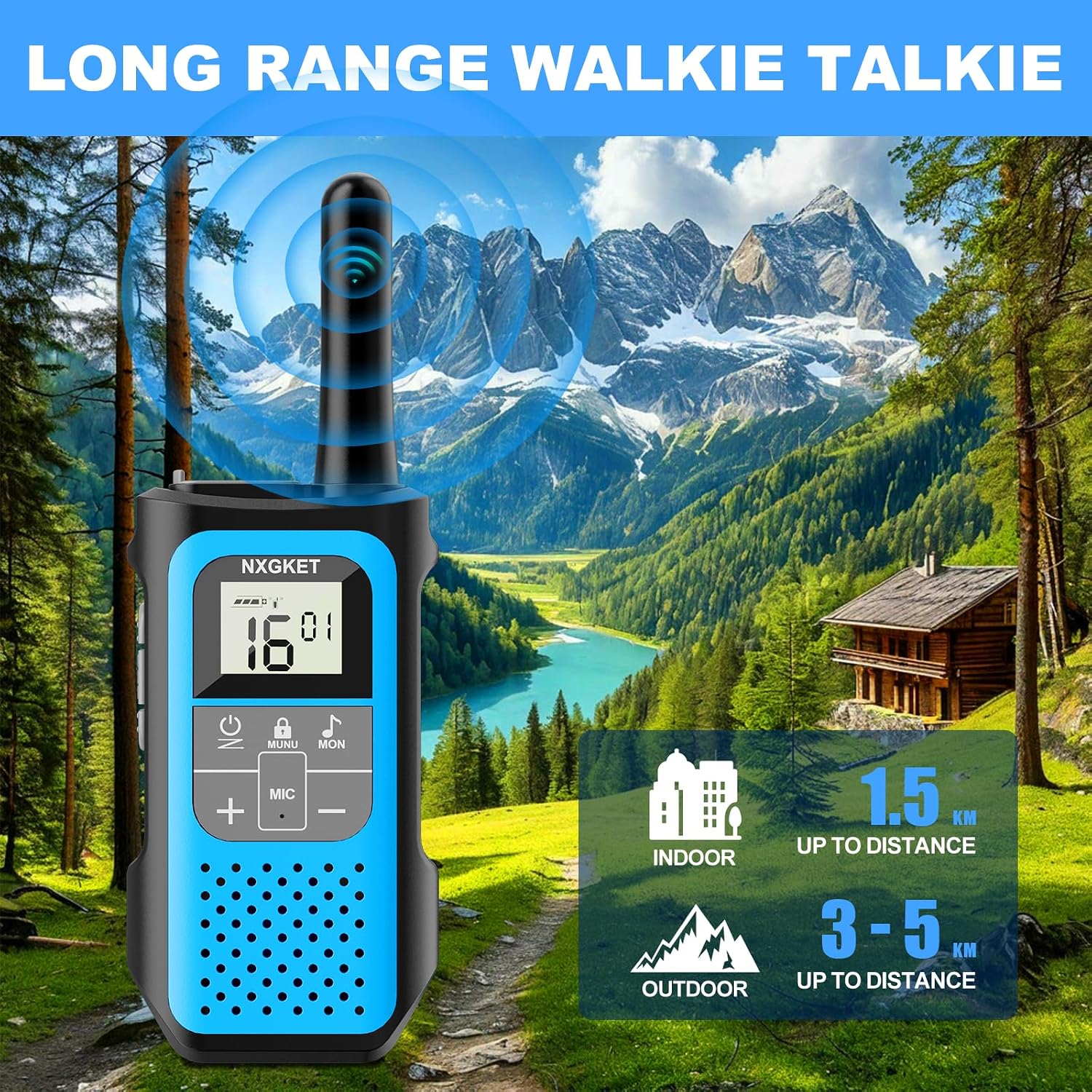 Detalle 1 de NXGKET Walky Talky a 16 canali