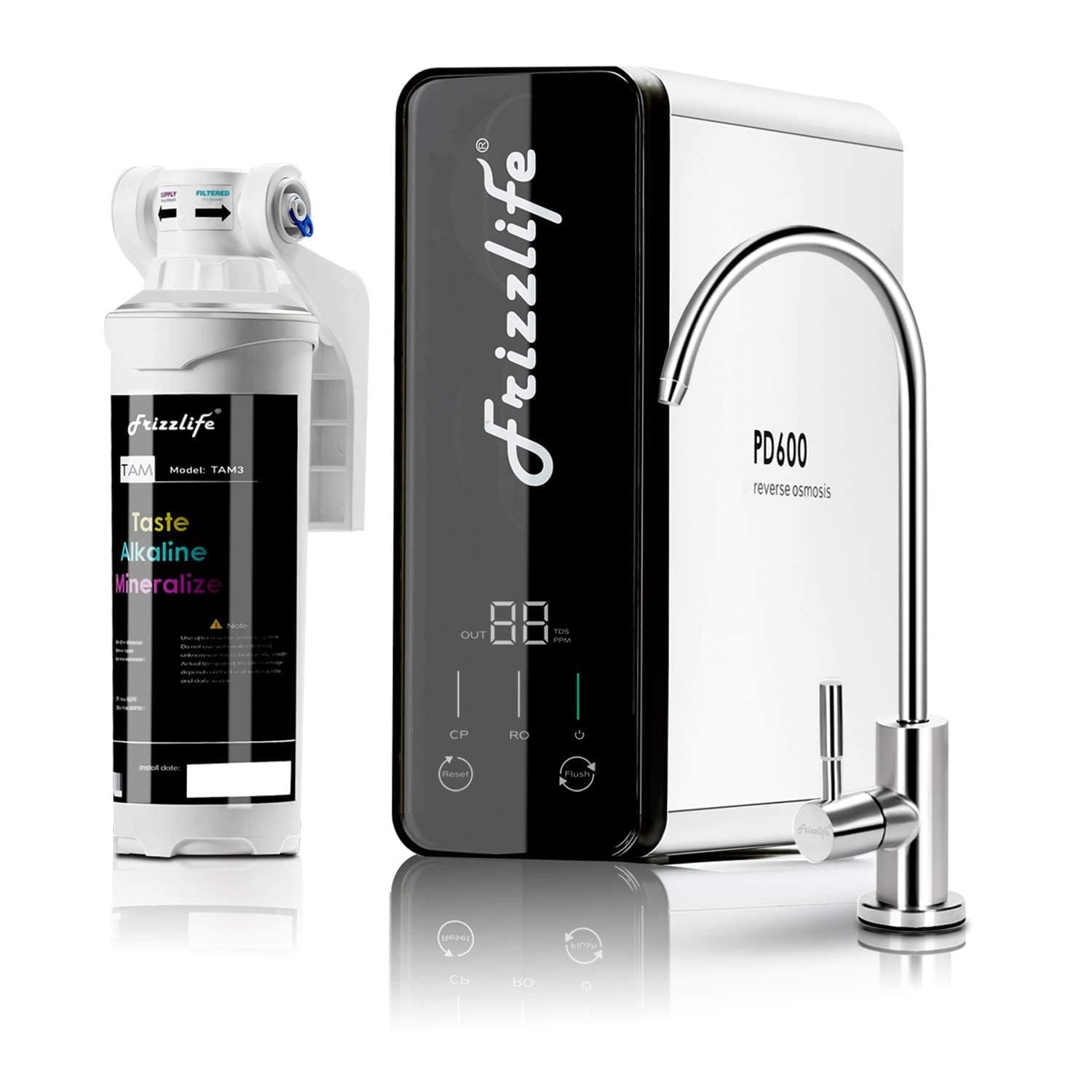 Detalle de Frizzlife 600GPD Tankless Under-Sink RO System (PD600-TAM3) with Remineralisation and Alkalisation