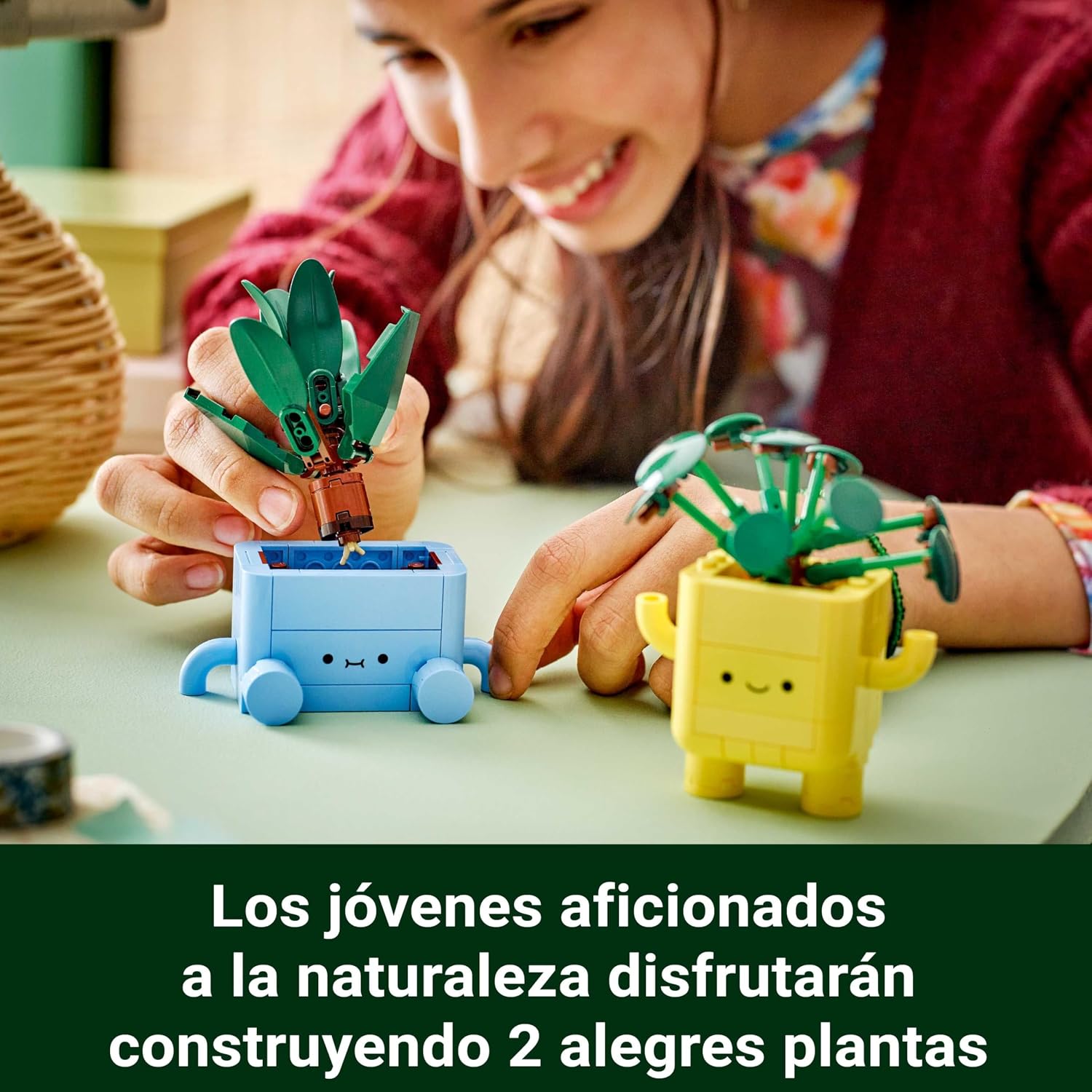 Detalle de LEGO Botanicals Plantas Felices 10349