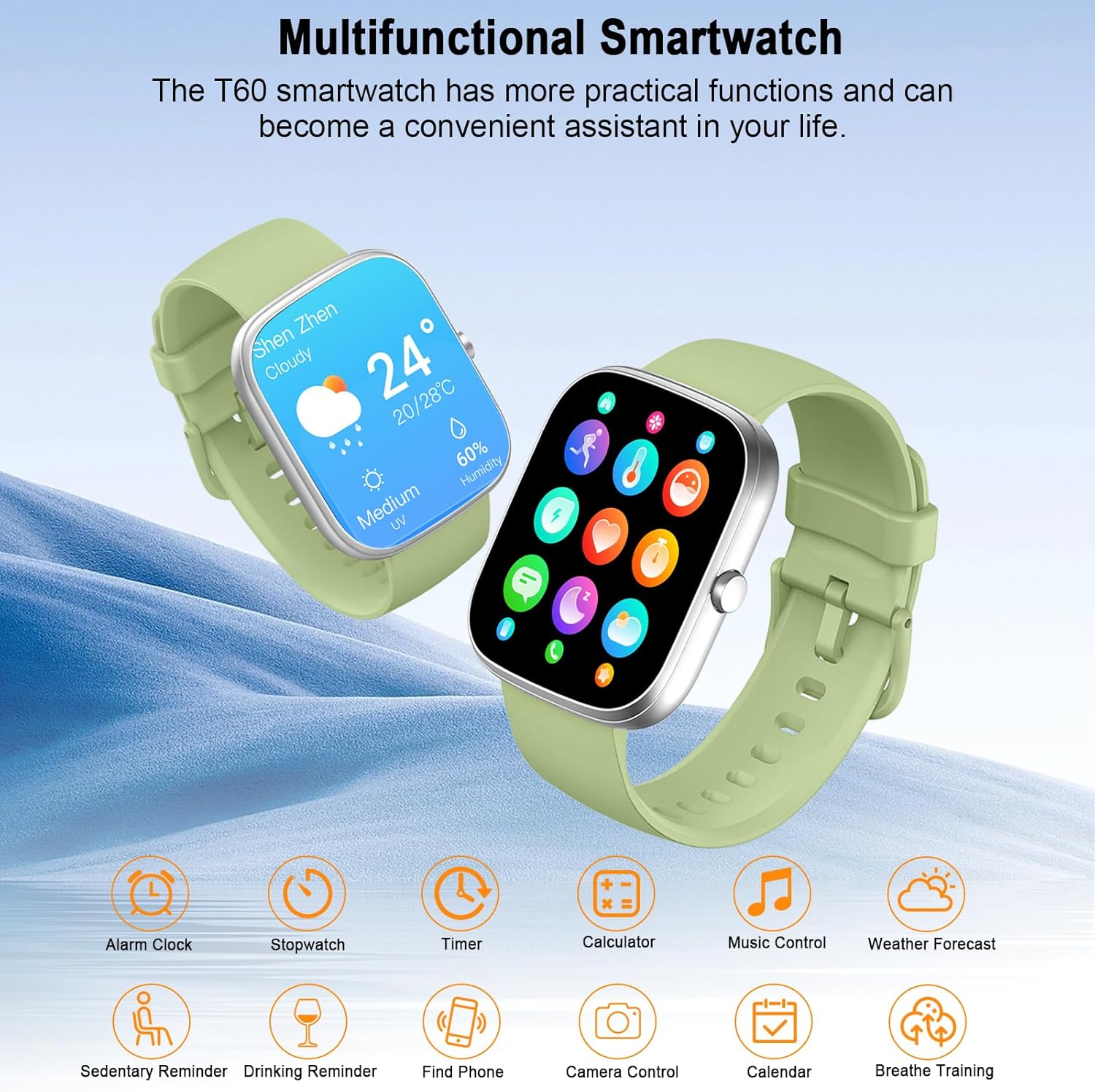 Detalle de Jugeman Smart Watch (Answer/Make Calls) – 1.91" HD Touch Screen, 110+ Sport Modes and Bluetooth Calling