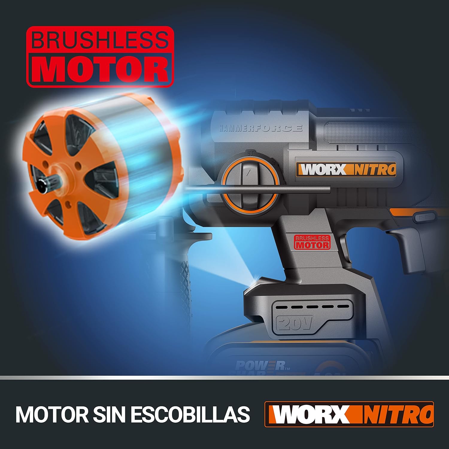 Thumbnail 2 de WORX WX381 Martillo 20V Máx. 💥 - Ligero y potente