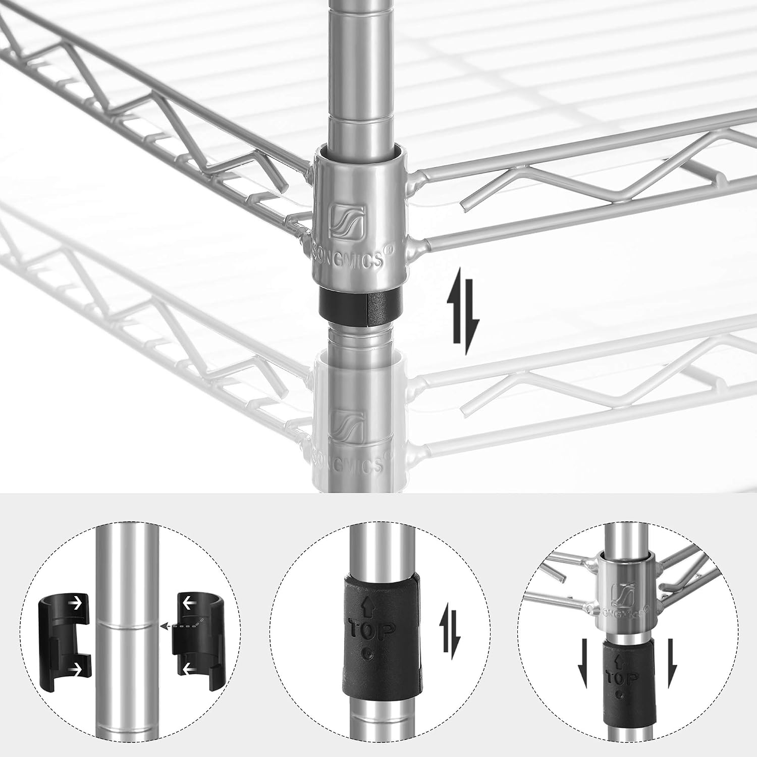 Thumbnail 4 de Songmics Kitchen Shelf 5-Tier Thin Storage