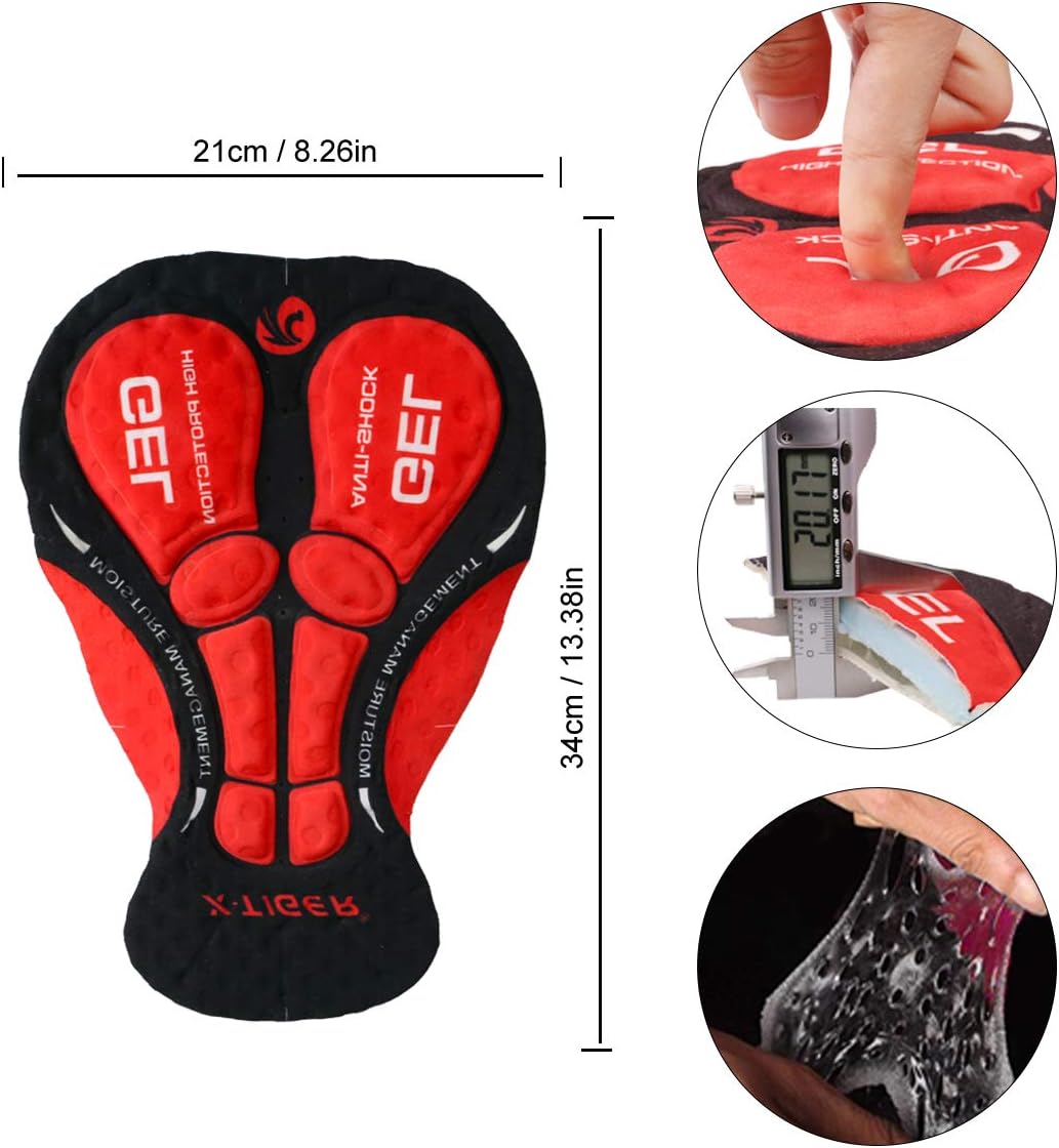 Detalle 2 de X-TIGER Ciclismo Uomo 5D Gel: salopette pantaloncini imbottiti con cuscinetto gel