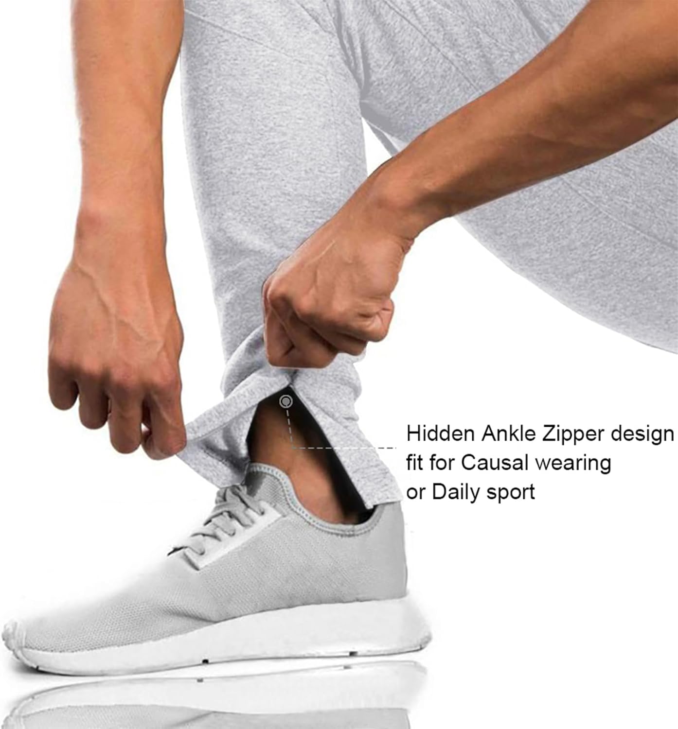Thumbnail 3 de BROKIG Mens Gym Joggers Sweatpants – Slim Fit Tracksuit Bottoms with Double Pockets